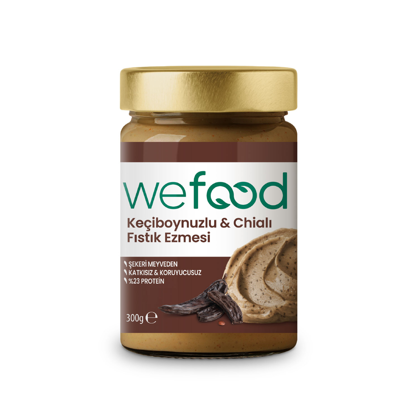 Wefood Keçiboynuzlu & Chialı Fıstık Ezmesi 300 G