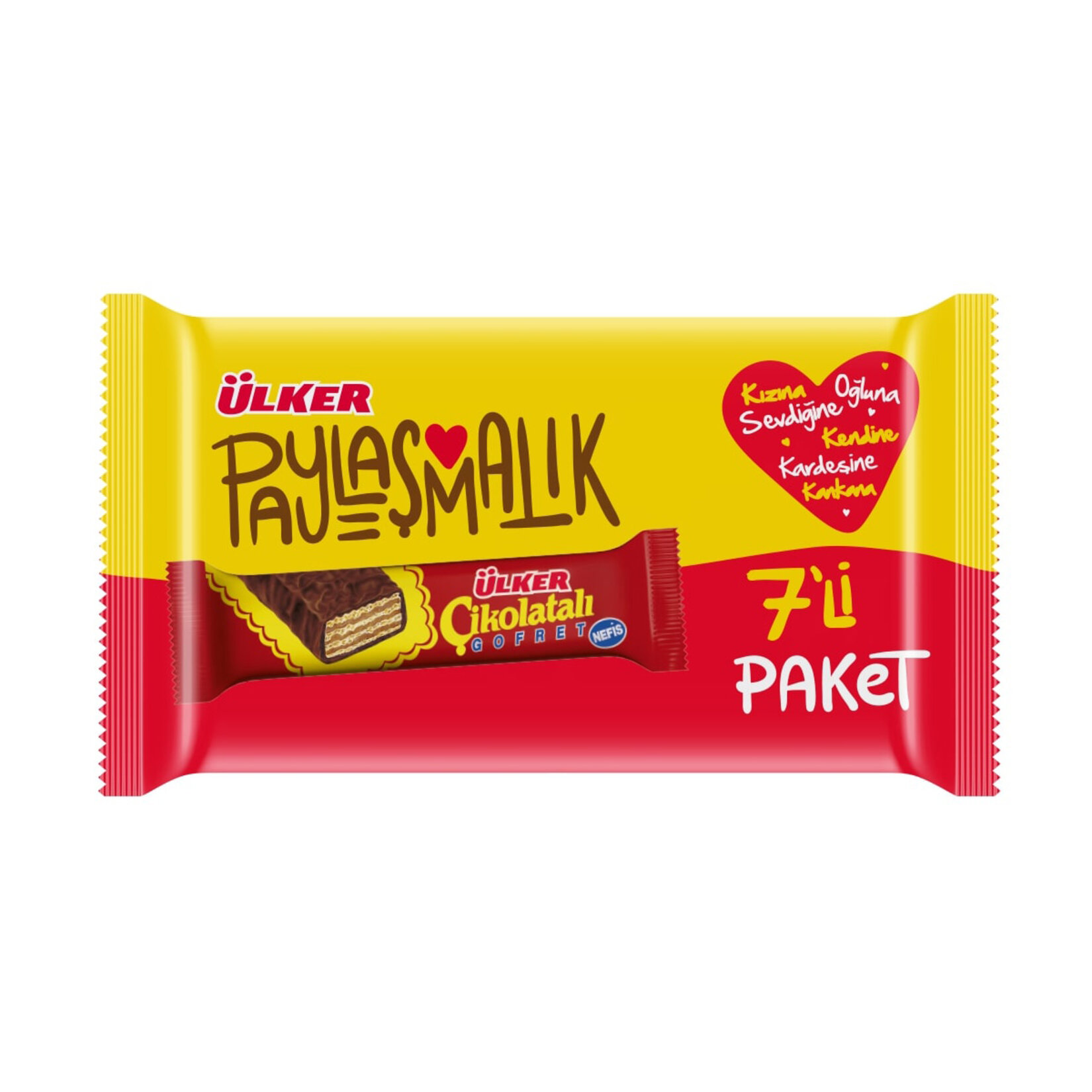 Ülker Çikolatalı Gofret 7Li Paket 252G