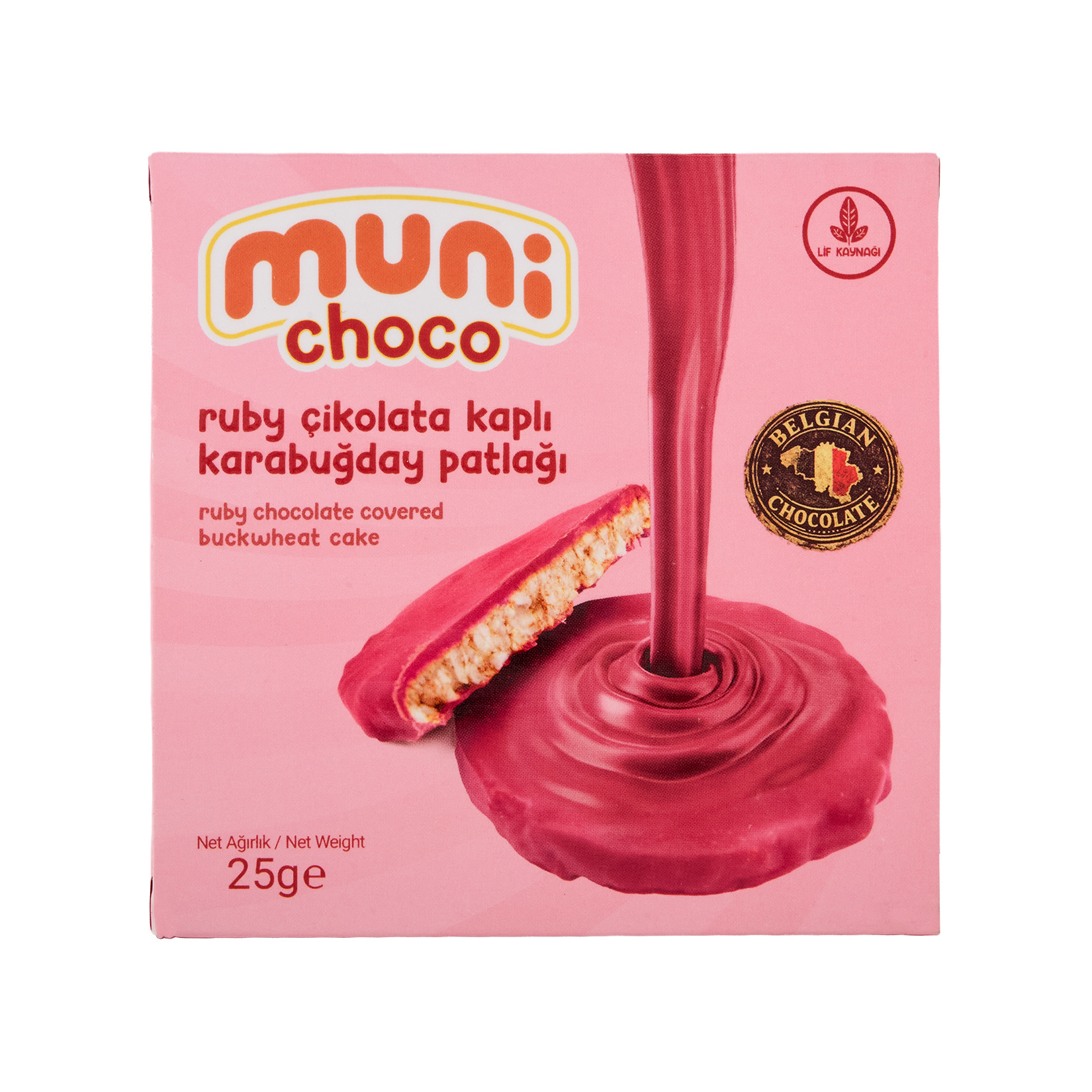 Muni Choco Ruby Çikolata Kaplı Karabuğday Patlağı 25 G
