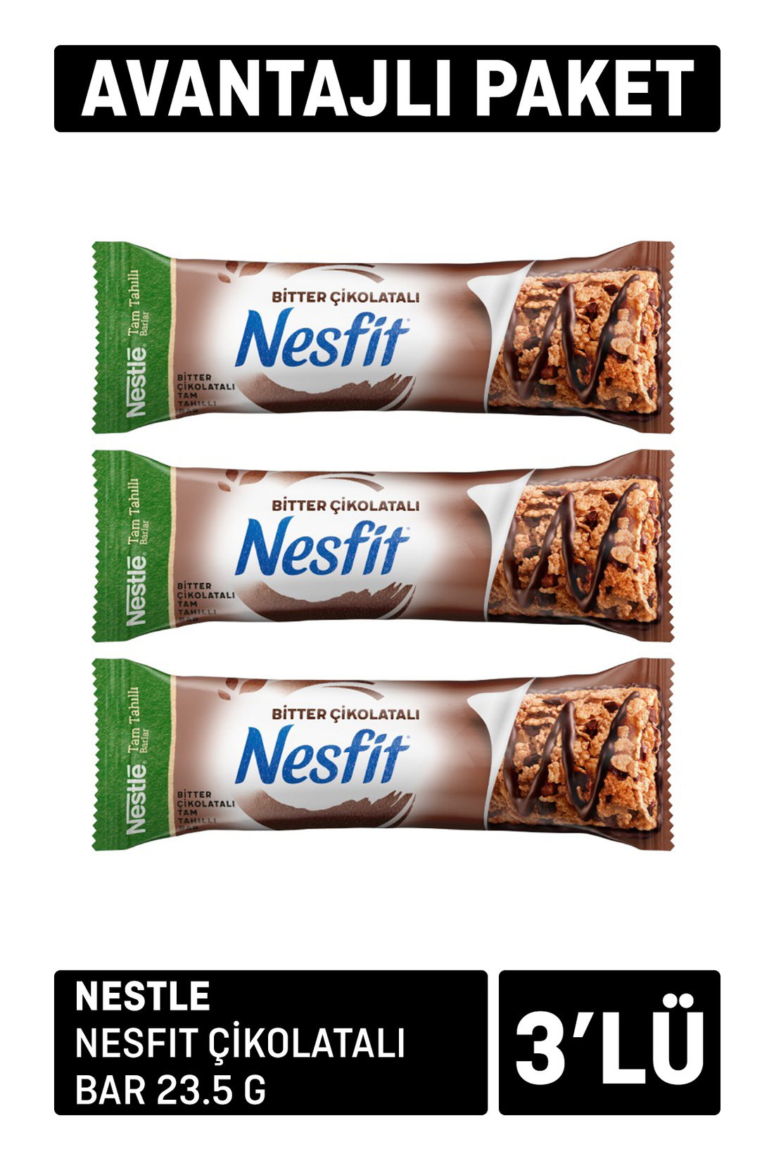 Nestle Nesfit Çikolatalı Bar 3 Adet x 23.5 g