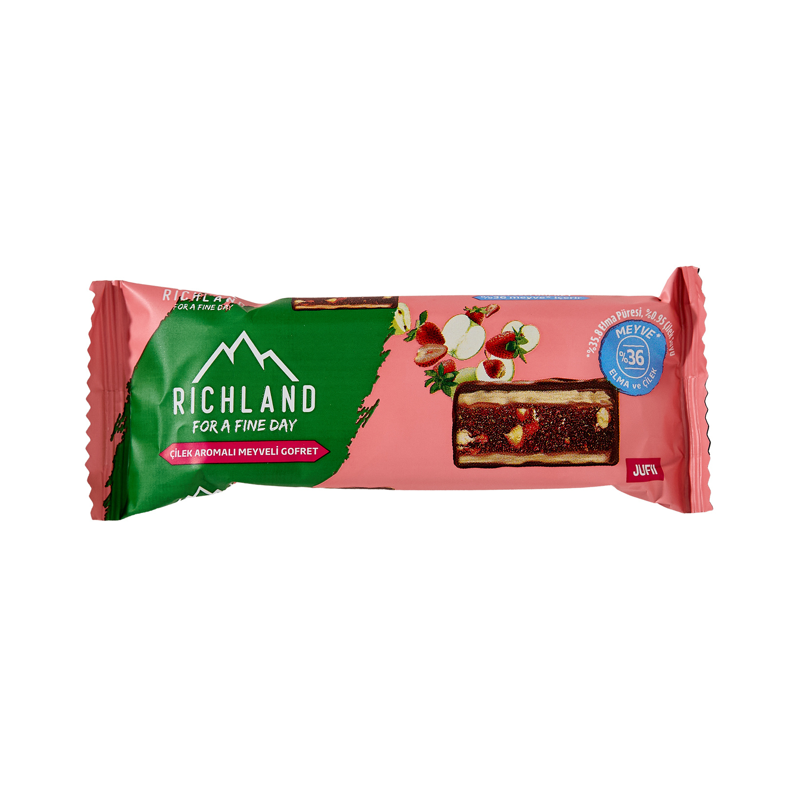 Richland Çilek Aromalı Meyveli Gofret 30 G