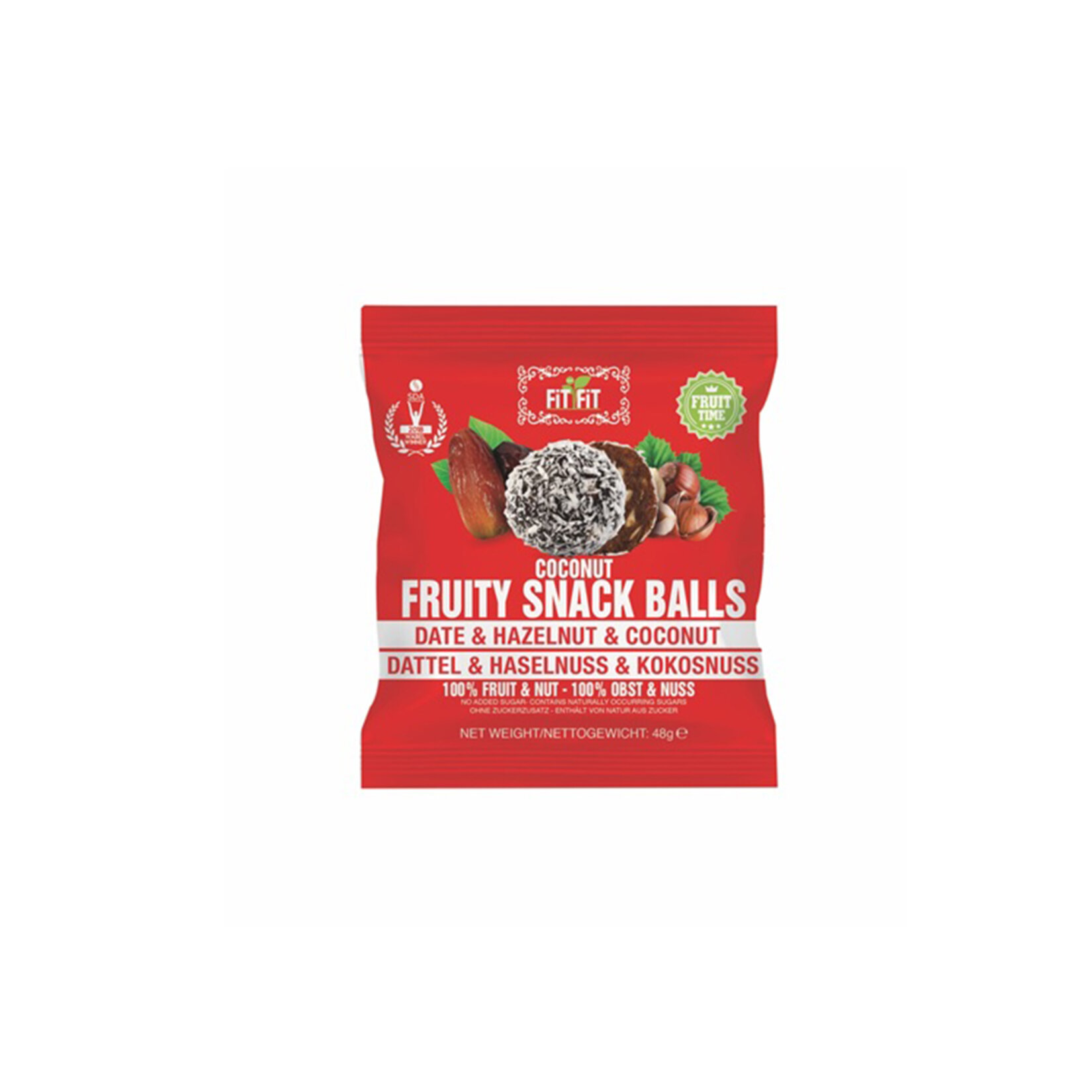 Fit Fit Fındıklı Kakaolu Kuru Hurma Topları 48 G