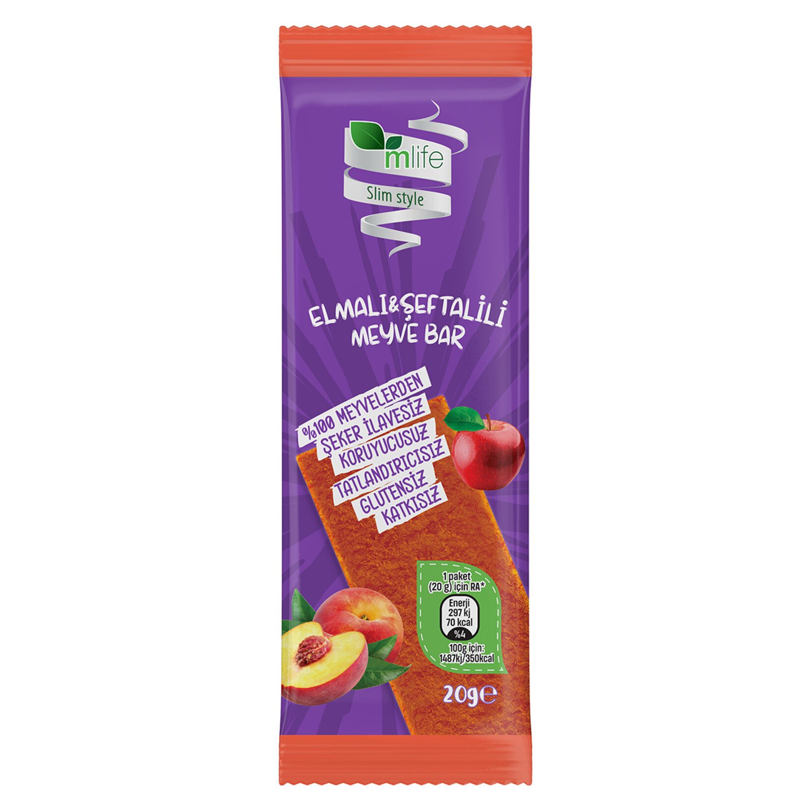 M Lıfe Slım Style Elmalı&şeftalili Meyve Bar 20 G