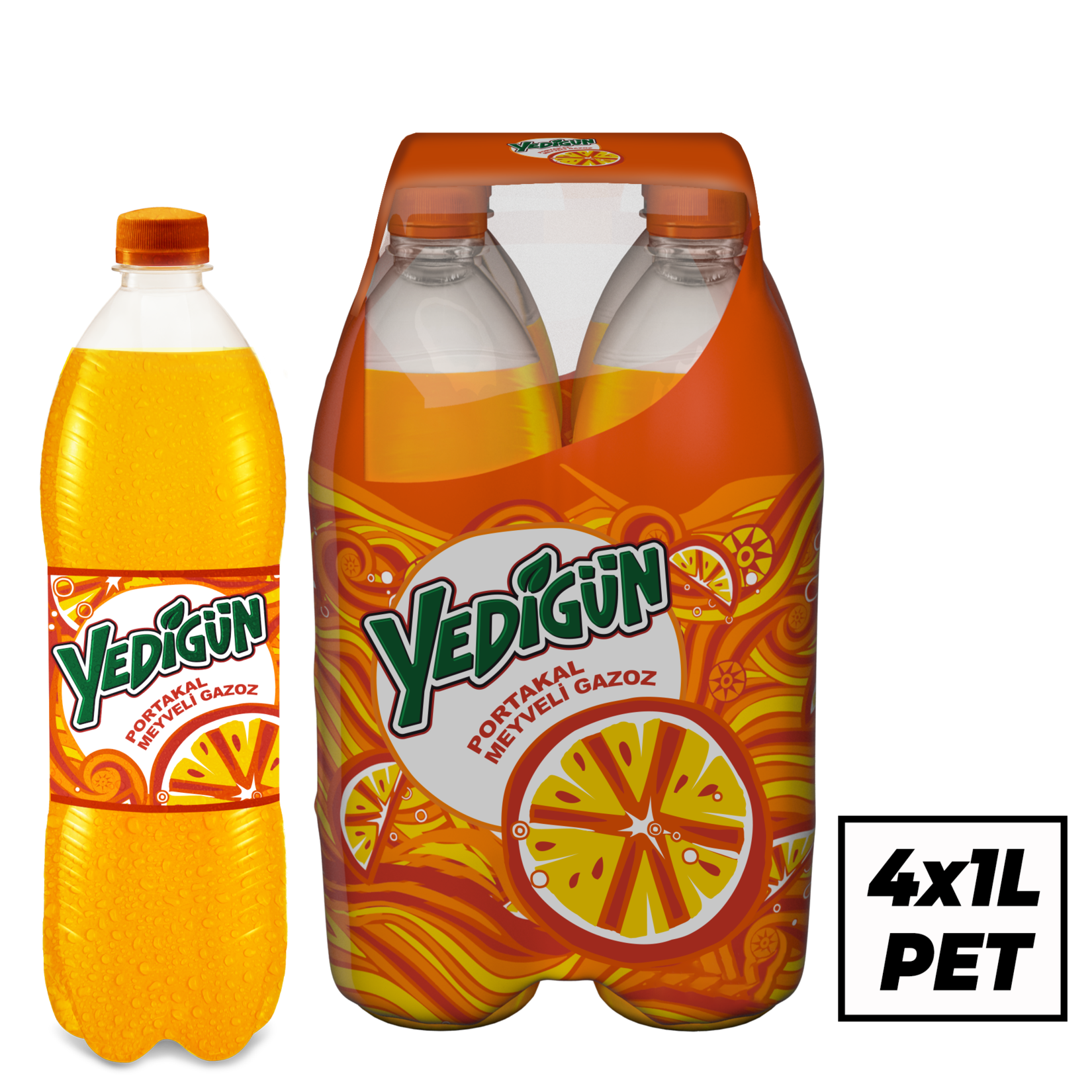 Yedigün Portakal Pet 4X1 L