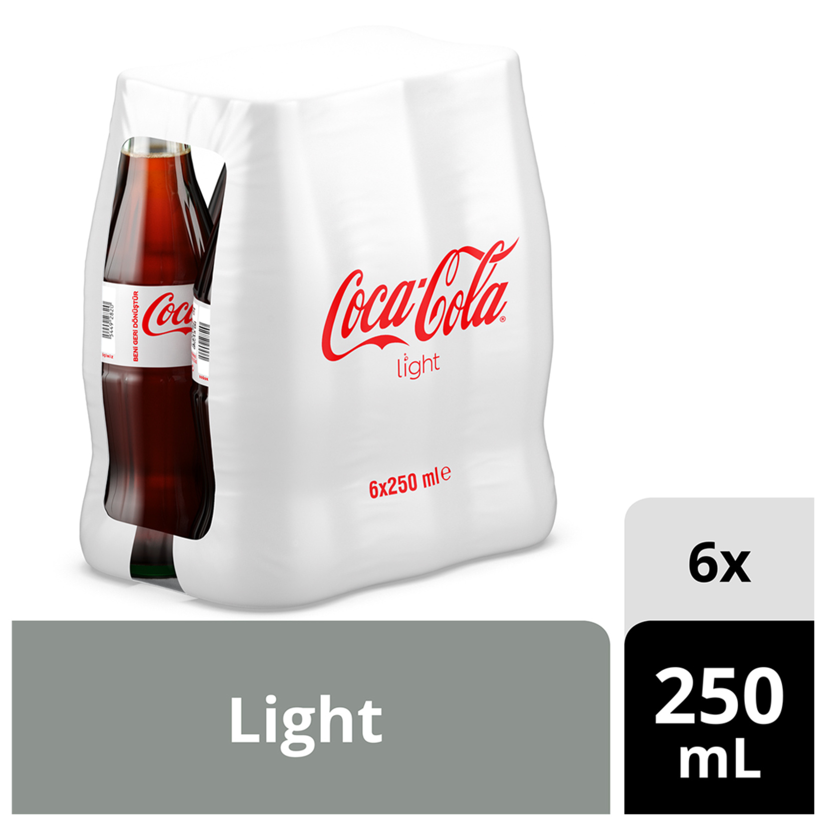 Coca-Cola Light Cam Şişe 6X250 Ml