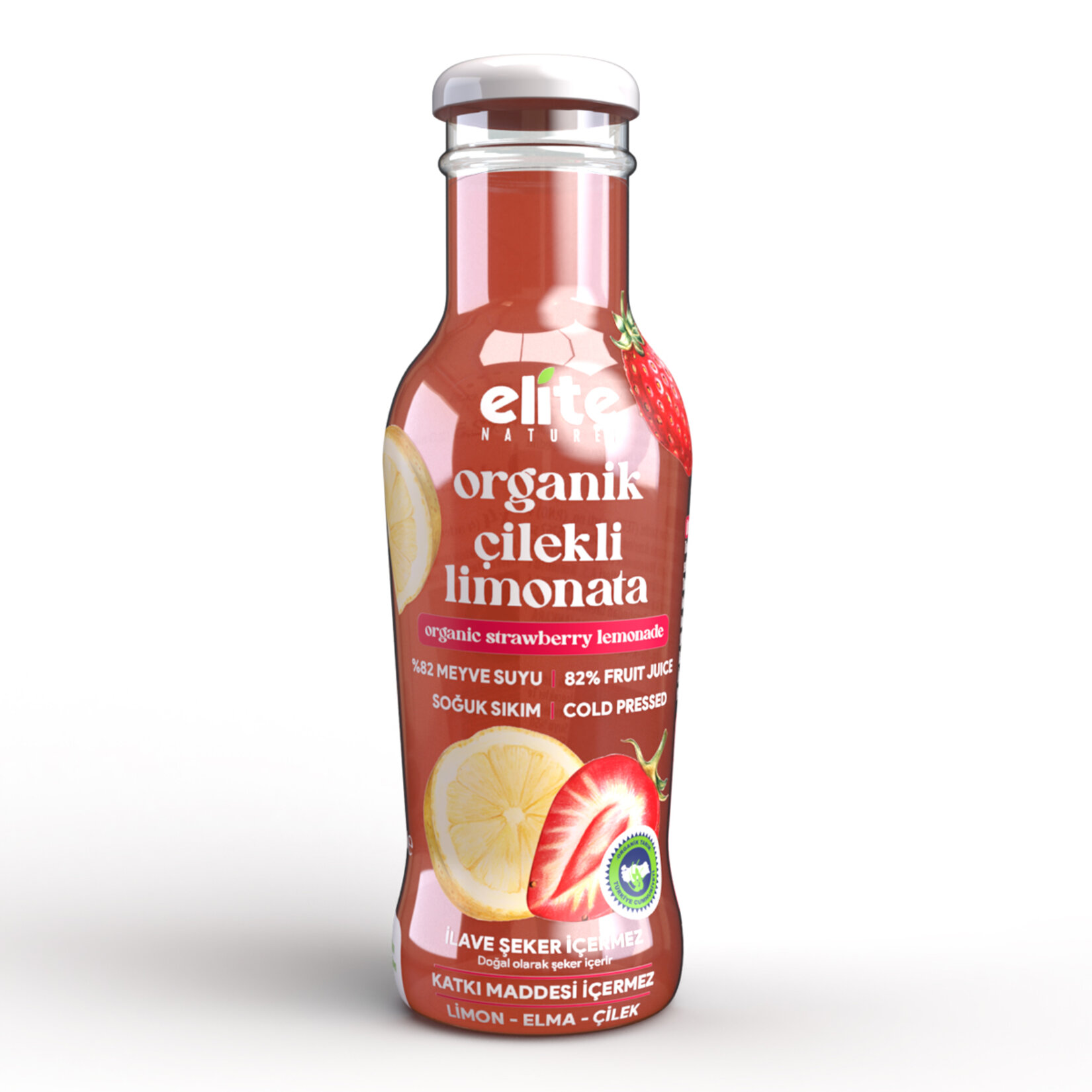 Elite Naturel Organik Çilekli Limonata 250 Ml