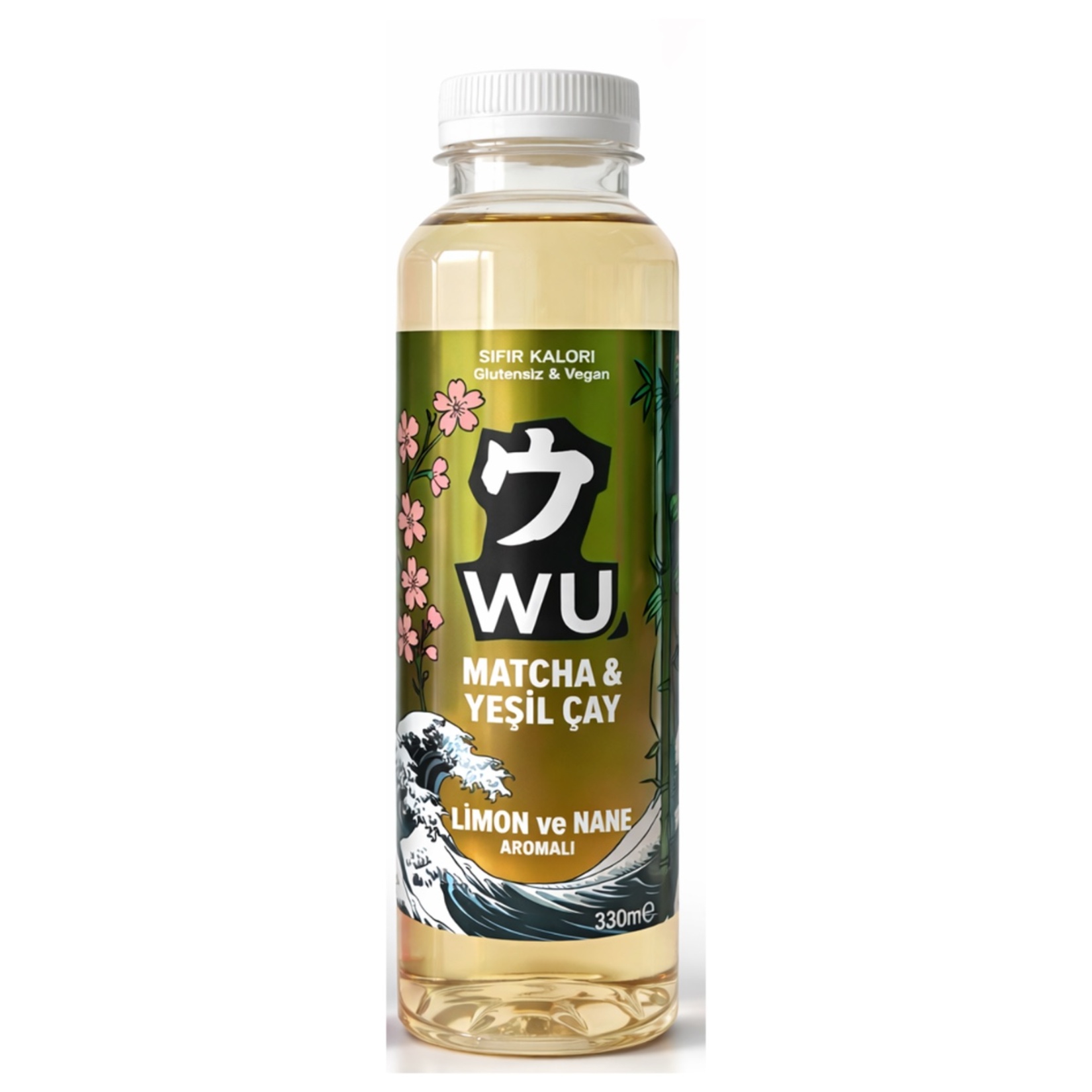 Wu Matcha ve Yeşil Çay Limon & Nane Aromalı 330 Ml