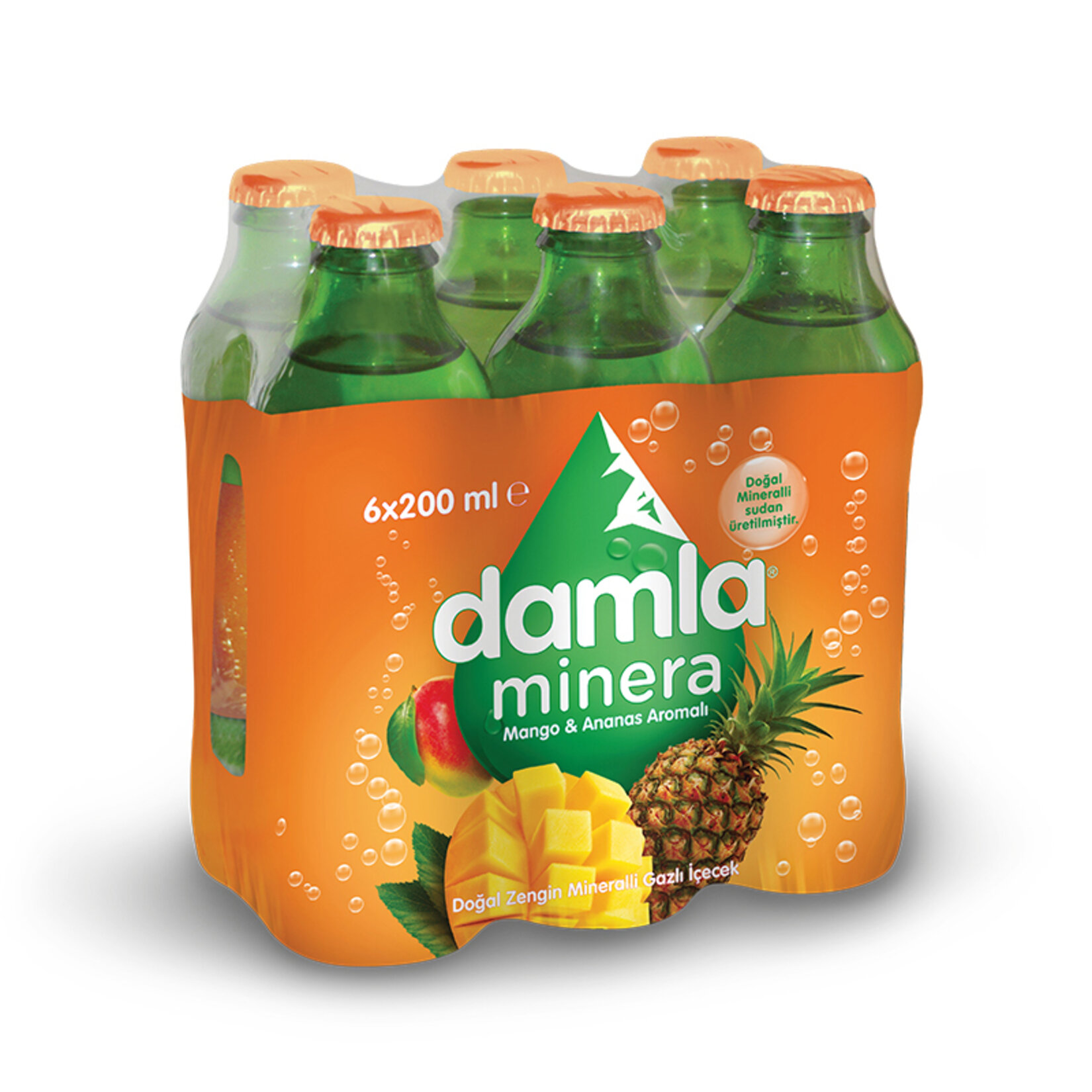 Damla Minera Mango Ananas Aromalı Gazlı İçecek 6x200ml