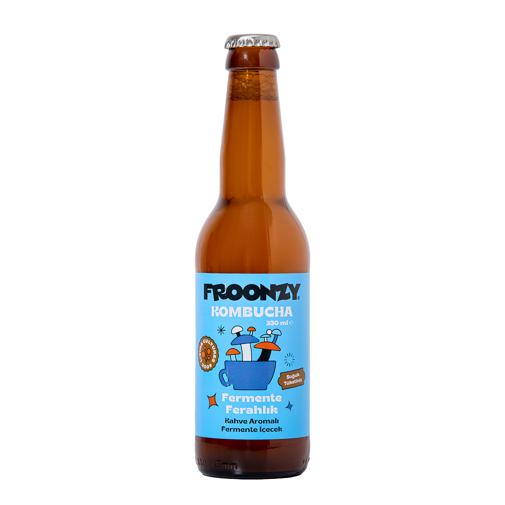 Froonzy Kombucha Kahve Aromalı Fermente İçecek 330 Ml