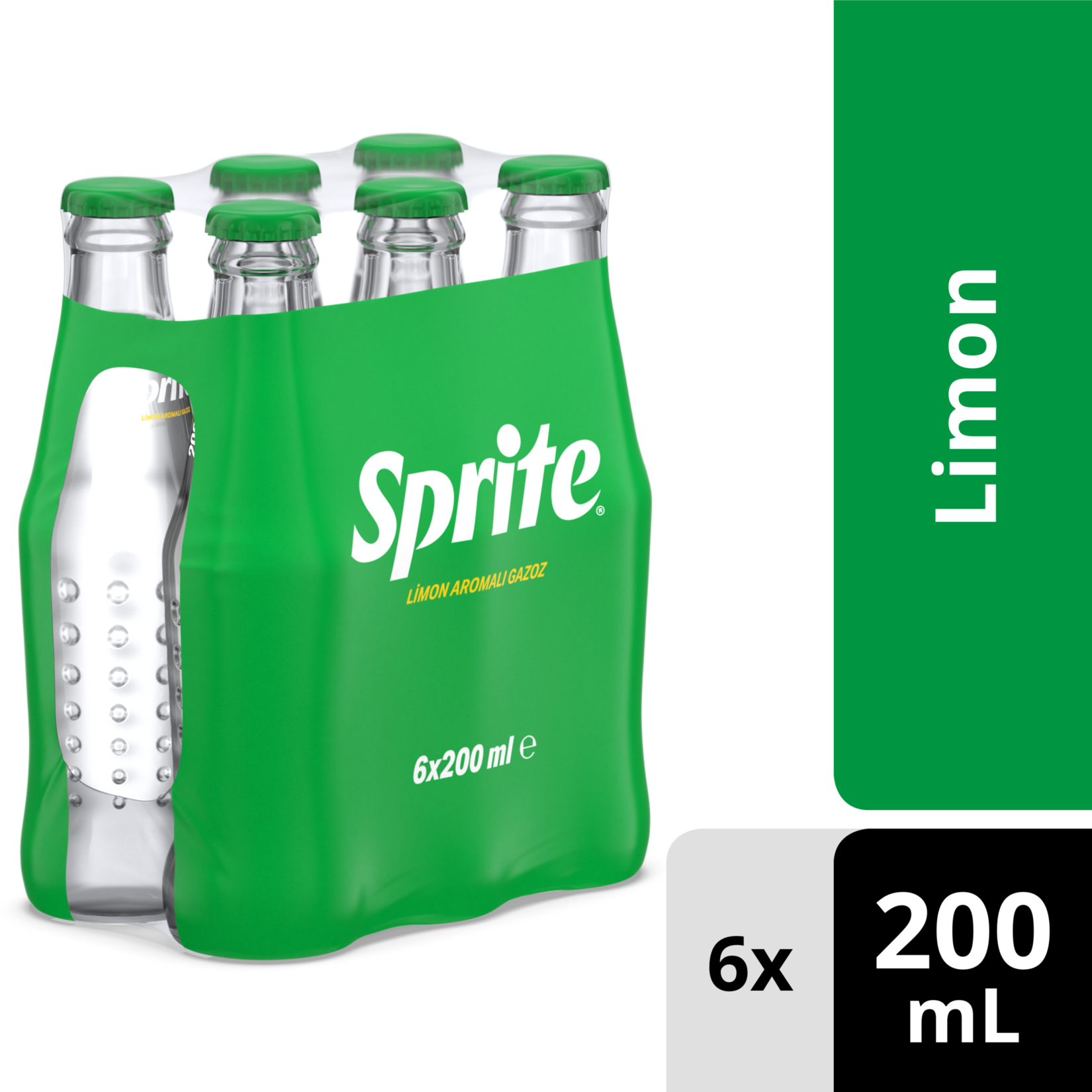 Sprite Limon Aromalı Gazoz 6X200 ML Cam