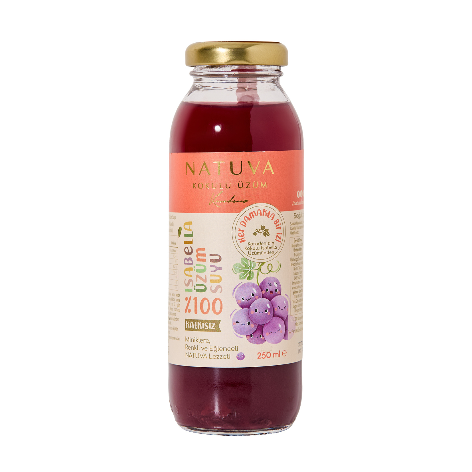 Natuva %100 Kokulu Üzüm Suyu 250 ml