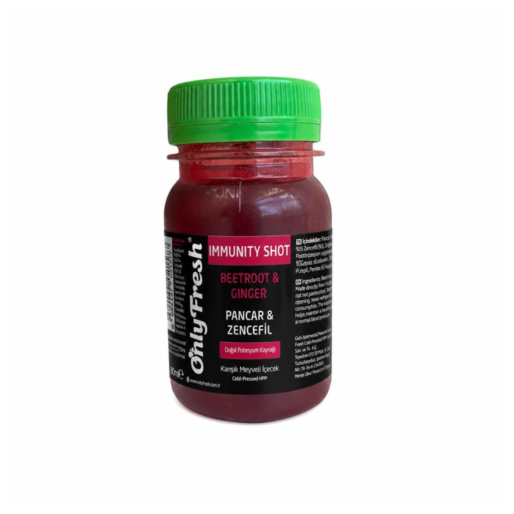 Only Fresh Immunity Shot Pancar Zencefilli İçecek 80 Ml