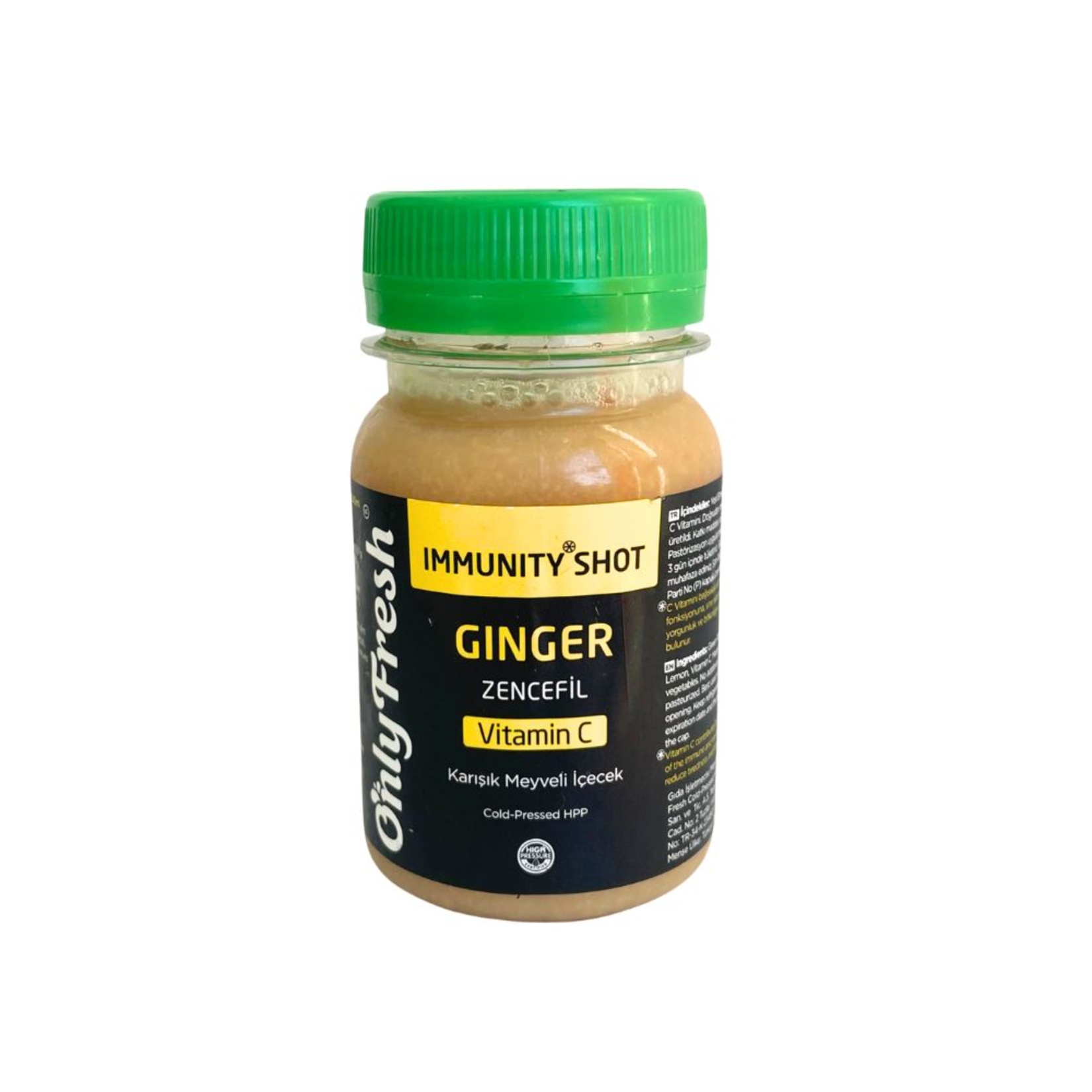 Only Fresh Immunity Shot Ginger Zencefil 80 Ml