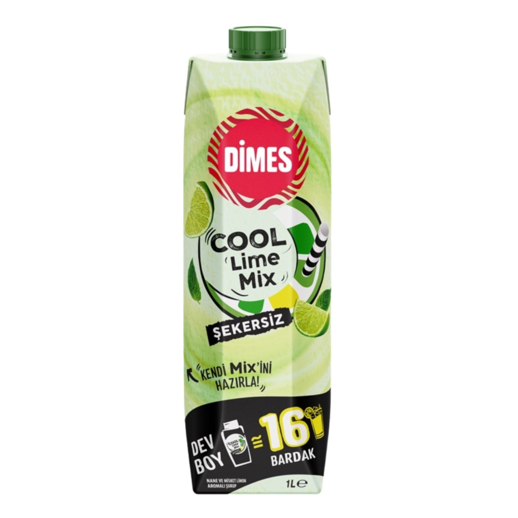 Dimes Cool Lime Mix Şekersiz 1 L