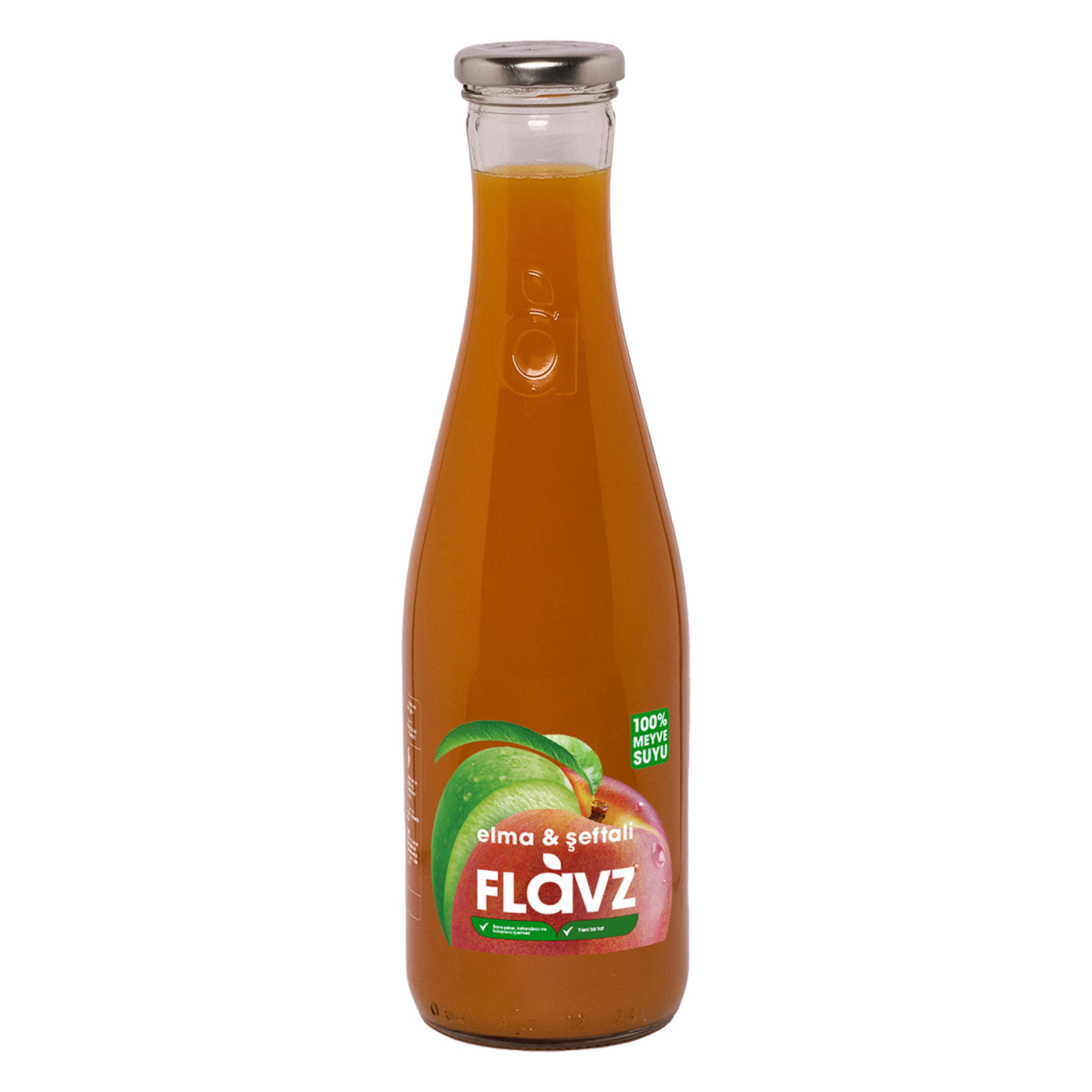 Flavz %100 Şeftali Elma Suyu 640 Ml