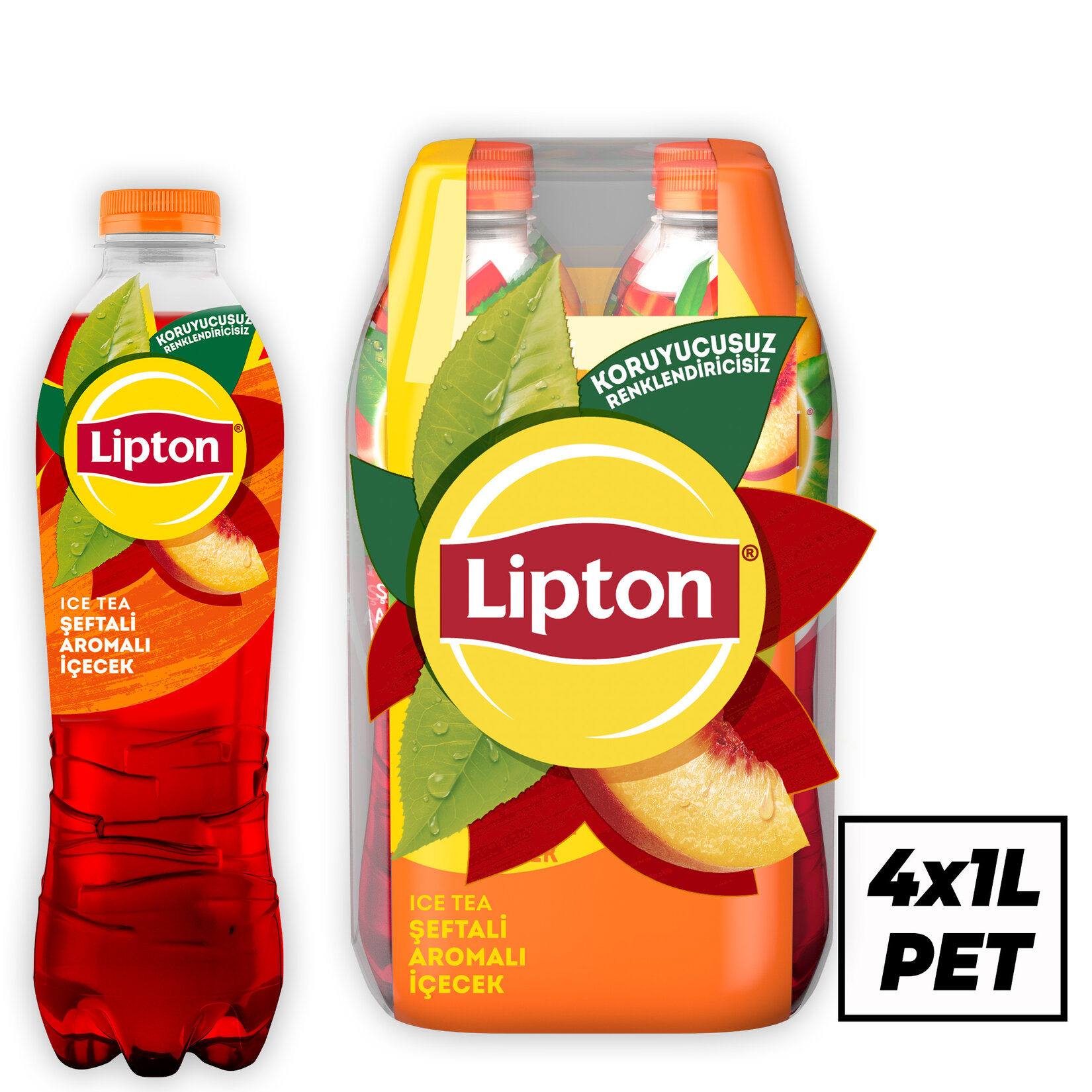 Lipton Ice Tea Şeftali Pet 4X1 L