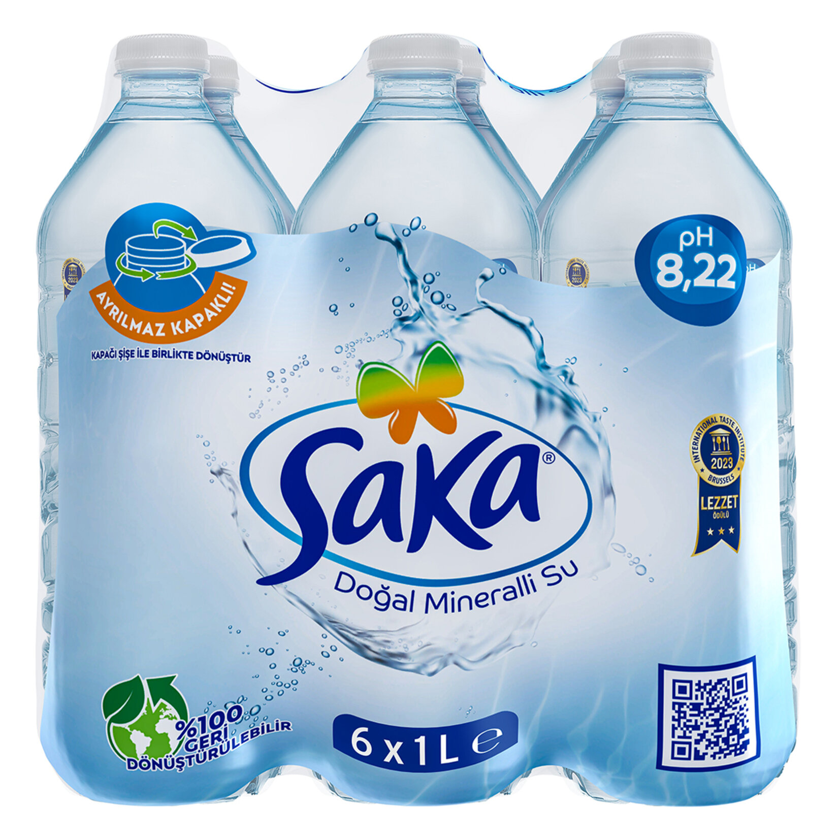 Saka Doğal Mineralli Su 6x1 L