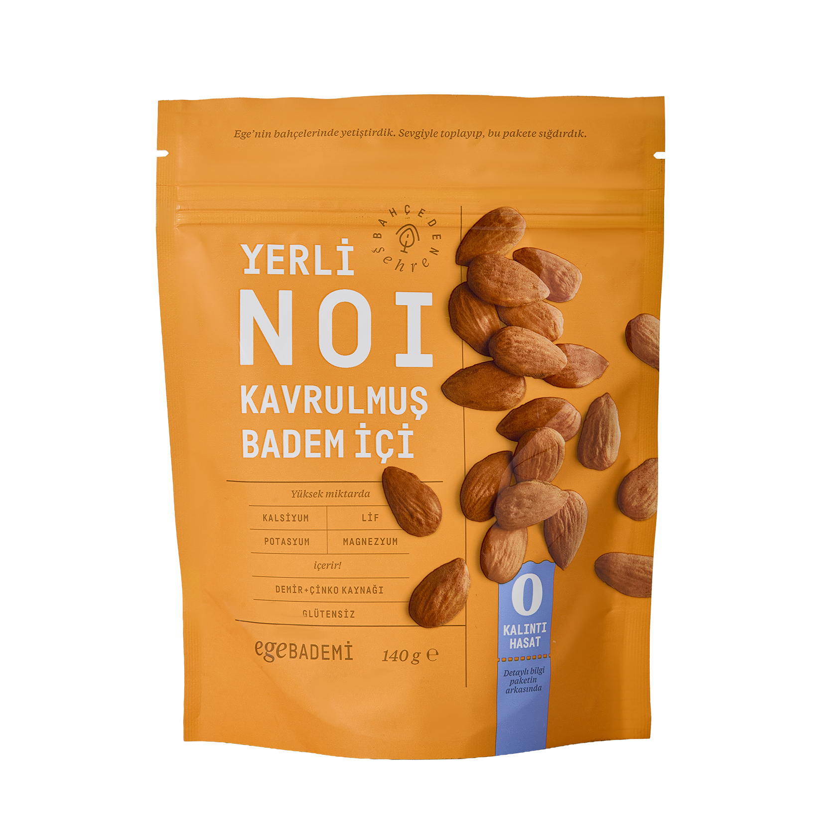 Noi Ege Bademi Tuzsuz Kavrulmuş Badem İçi 140 G