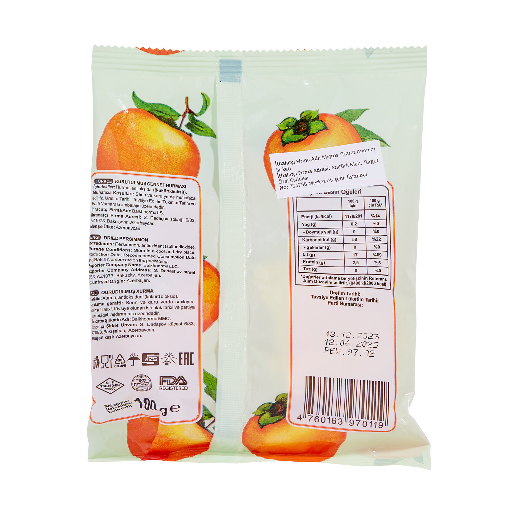 Balkhoorma Kurutulmuş Hurması 100 G | Macroonline