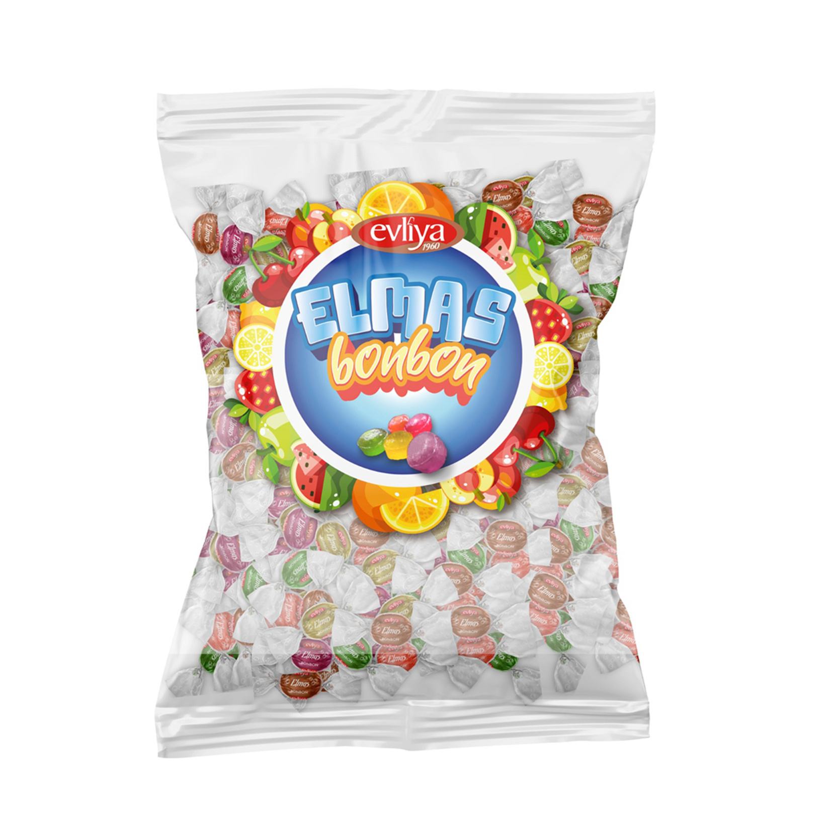 Evliya Elmas Meyve Aromalı Sert Şeker 500 G