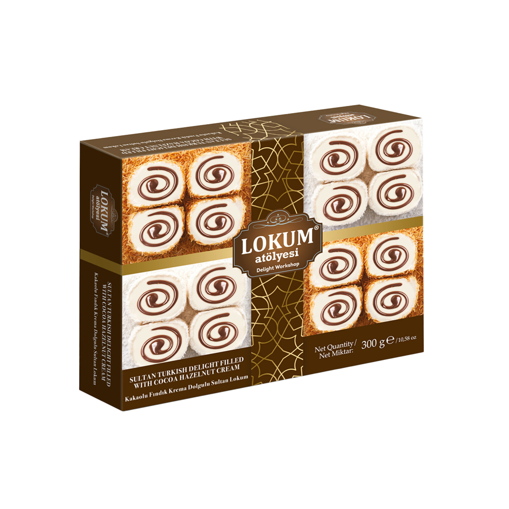 Lokum Atölyesi Kakaolu Fındık Krema Dolgulu Sultan Lokum 300g