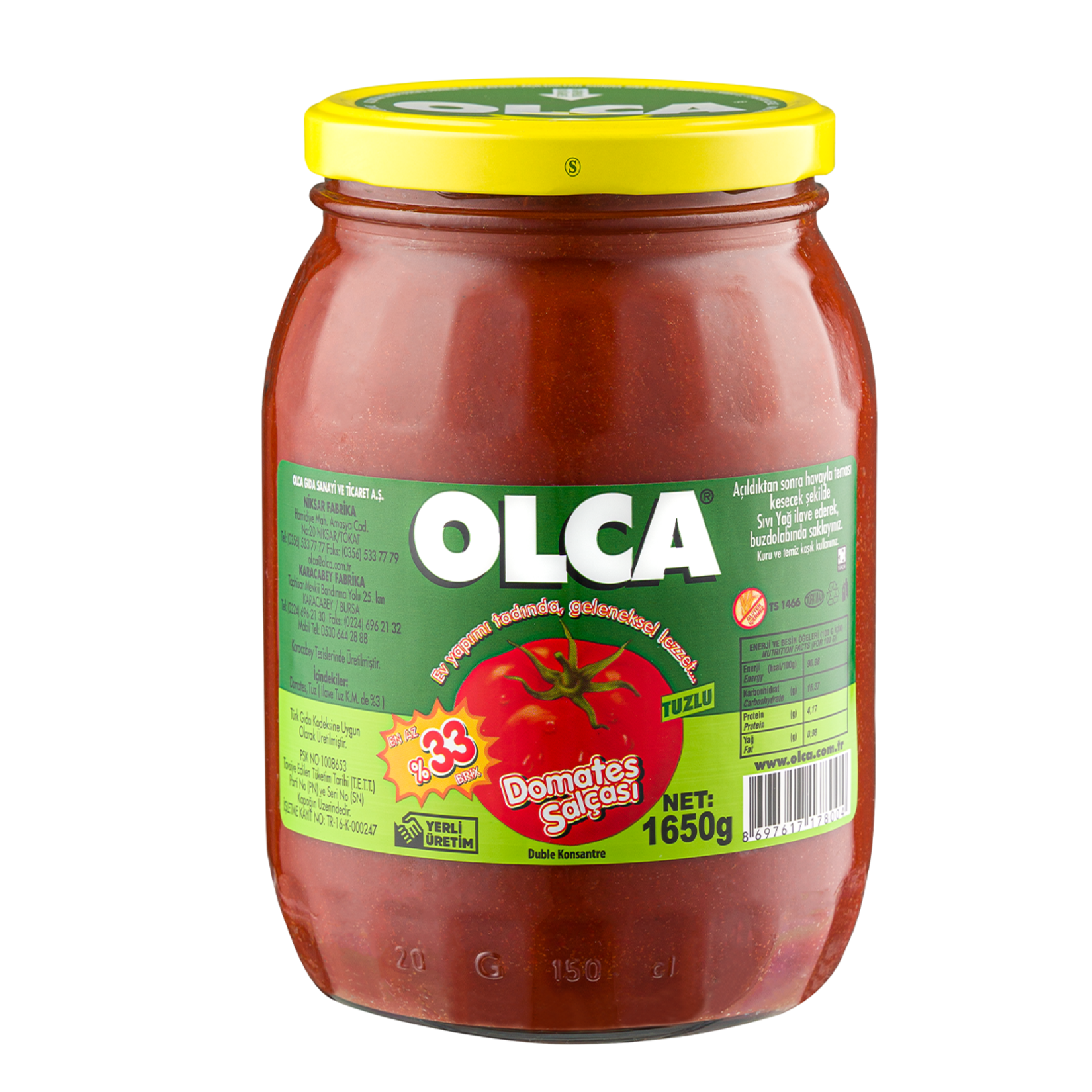 Olca Domates Salçası 1650 G