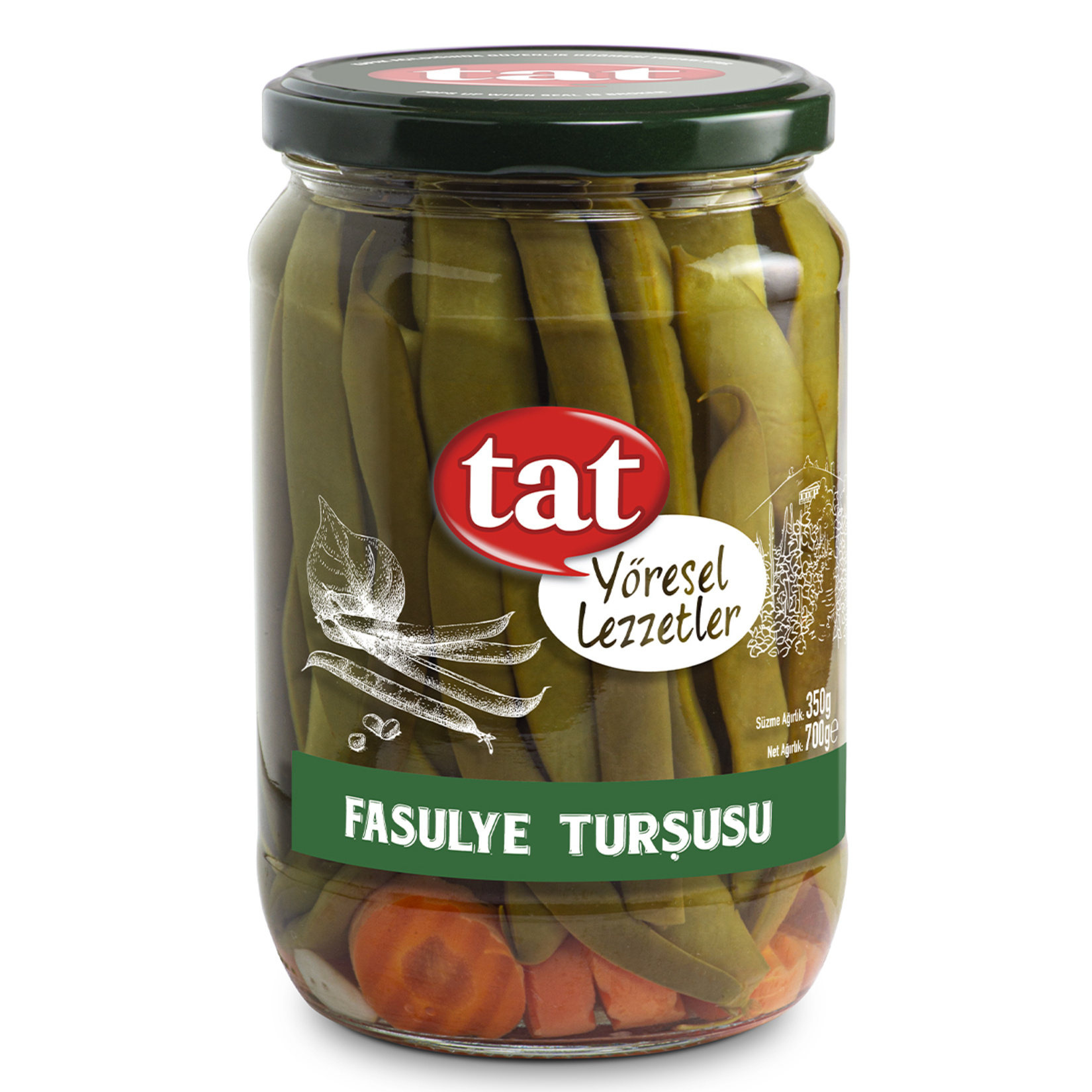 Tat Yöresel Lezzetler Fasulye Turşusu 700 G