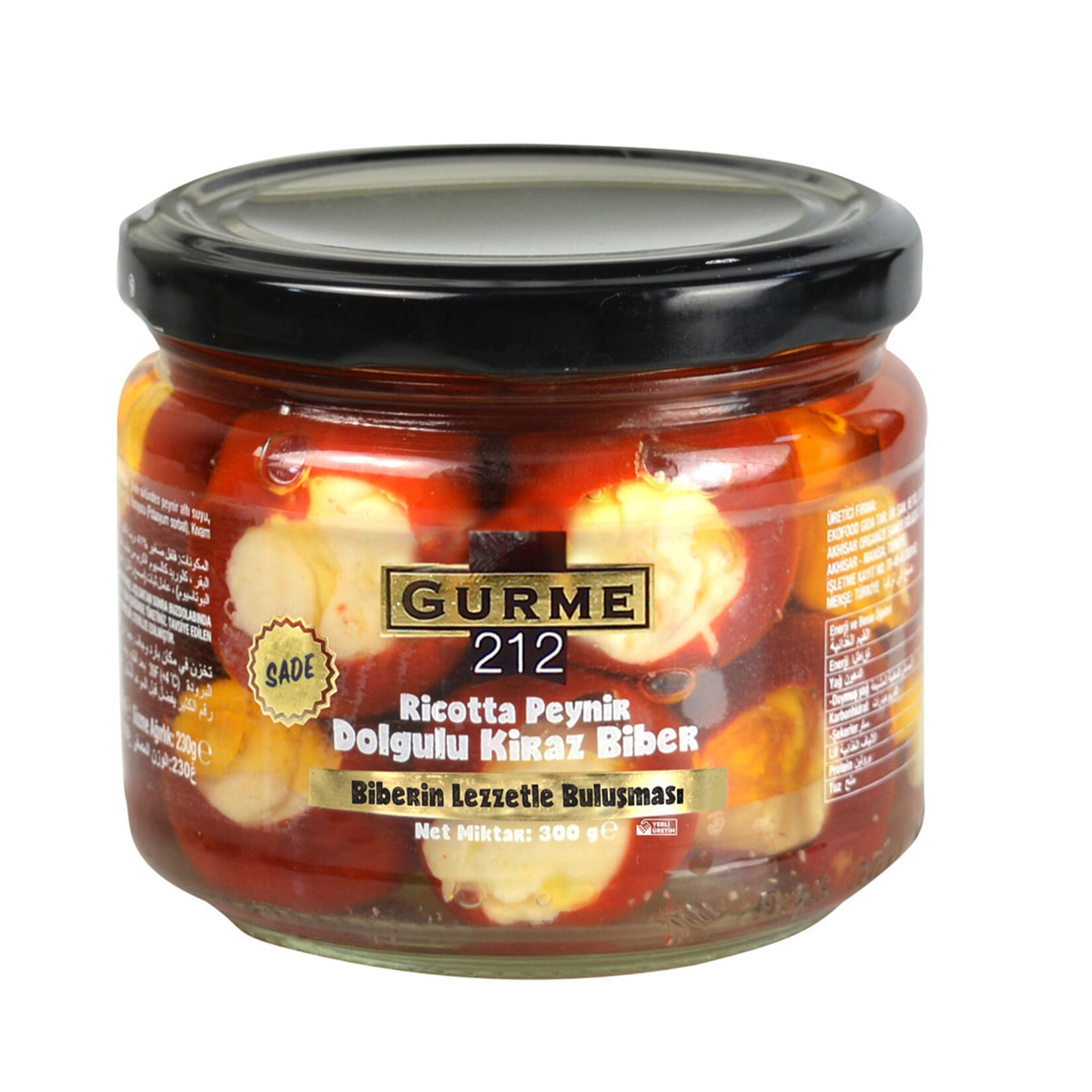 Gurme 212 Ricotta Dolgulu Kiraz Biber 300 G
