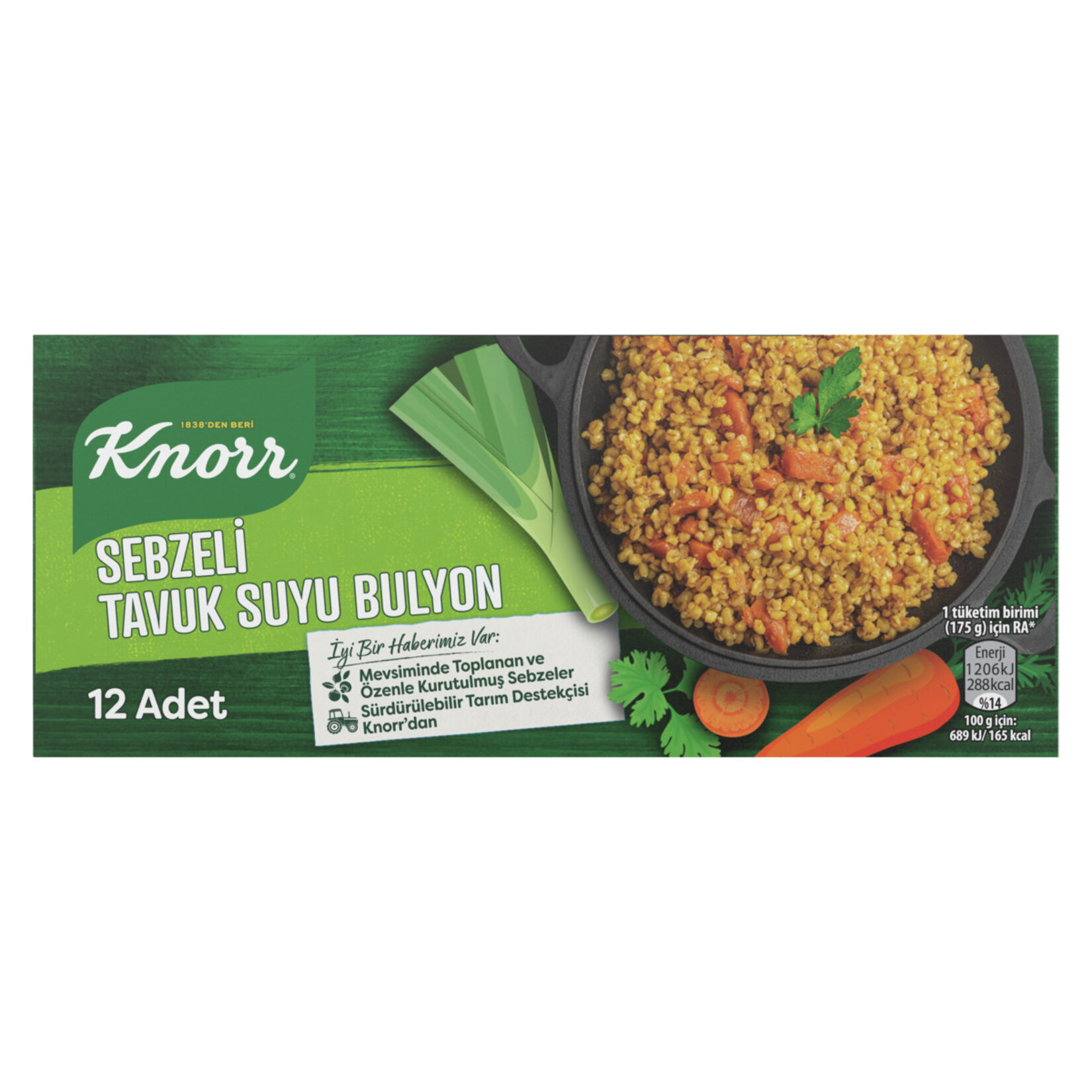 Knorr Sebzeli Tavuk Suyu Bulyon 12 Adet 120 G