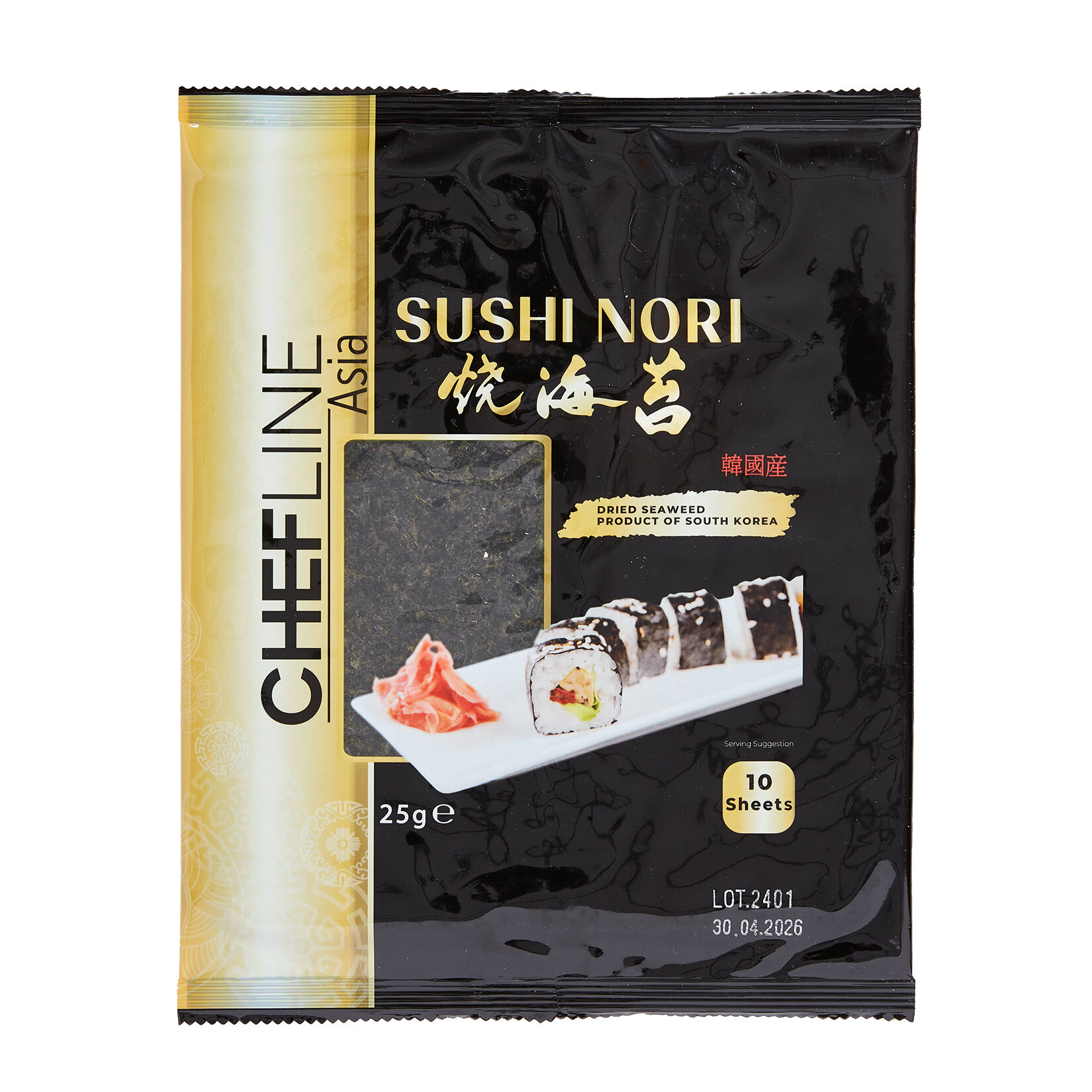 Chefline Asia Sushi Nori 10 Yaprak 25 G