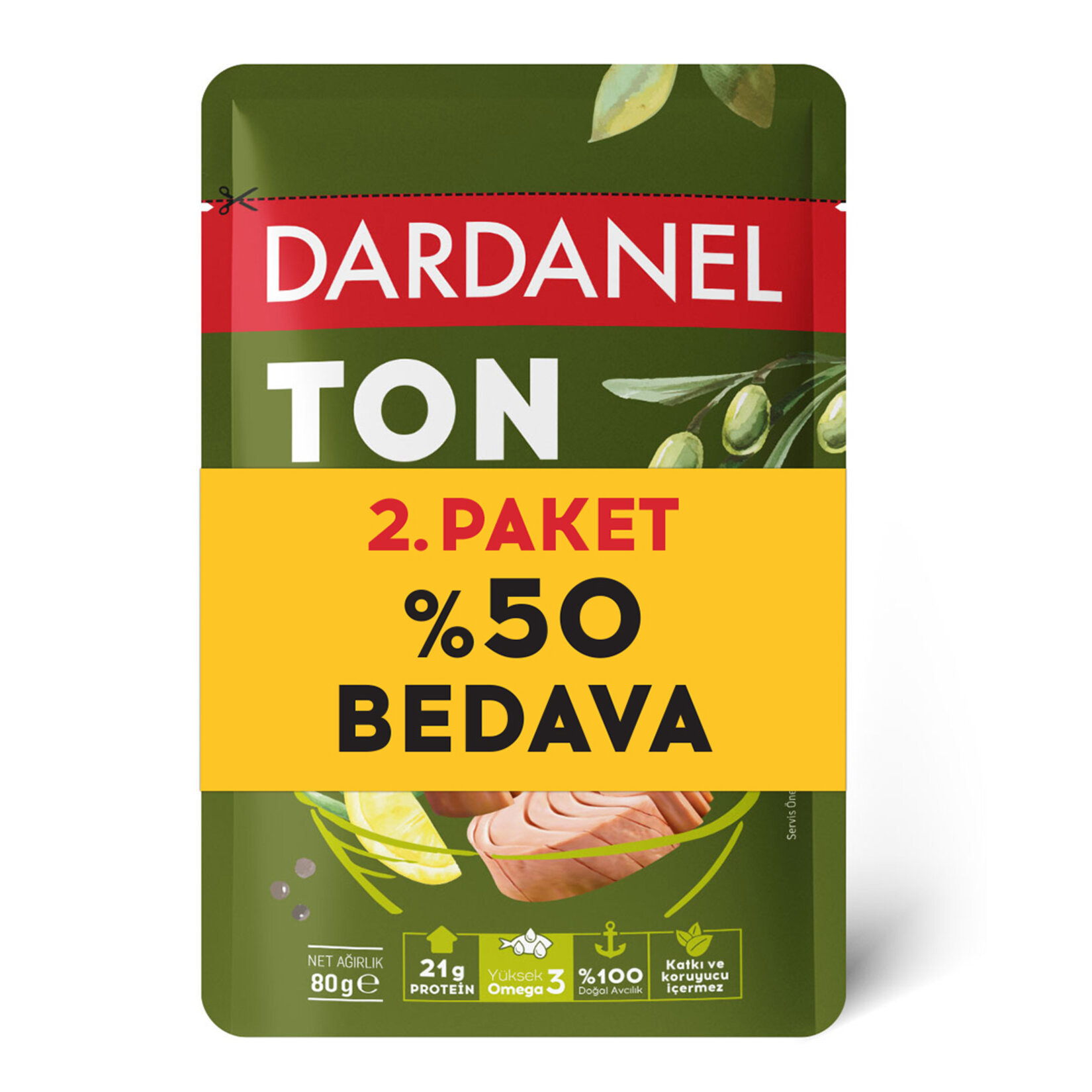 Dardanel Ton Zeytinyağlı 2X80g Poşet Avantaj Paket