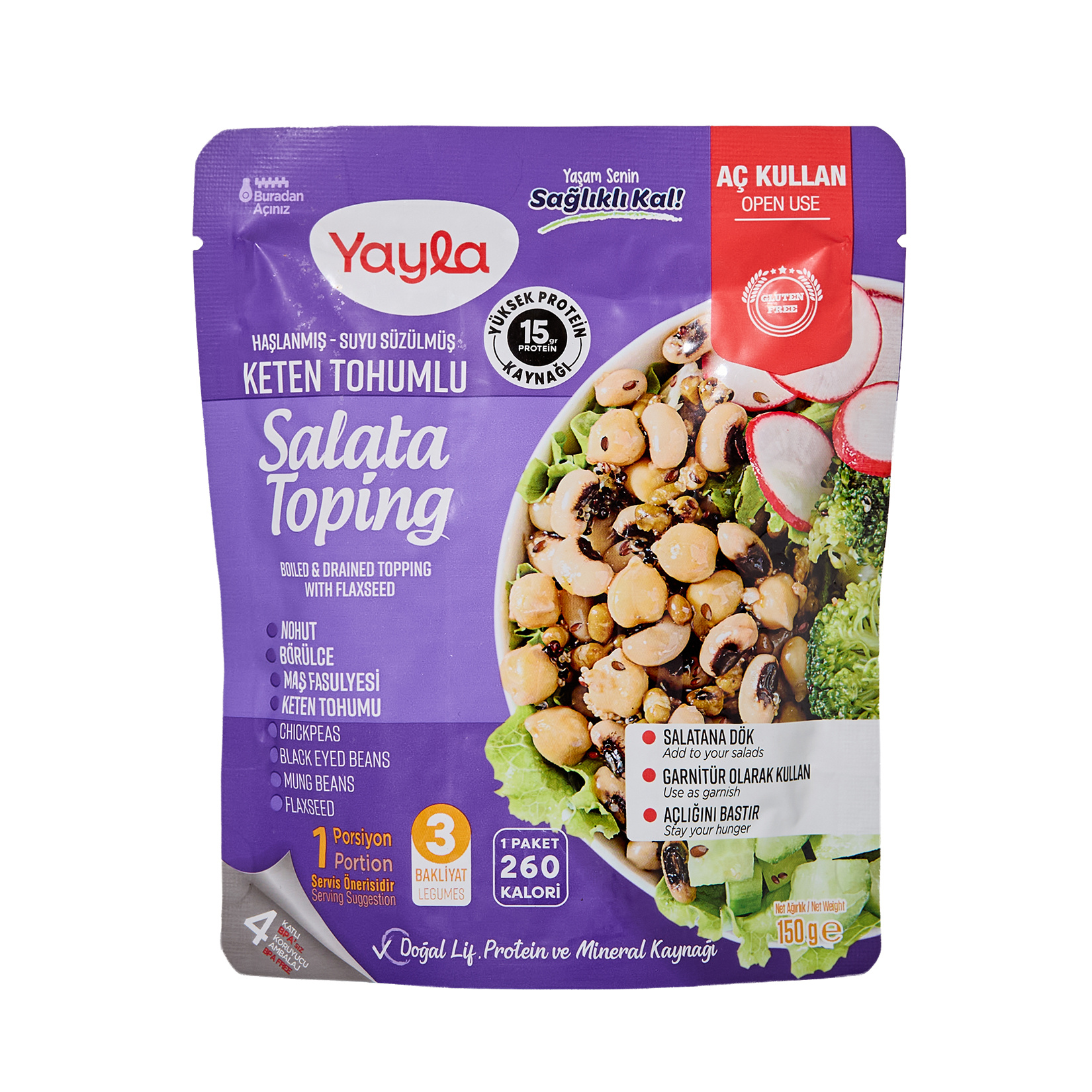 Yayla Keten Tohumlu Salata Toping 150 G