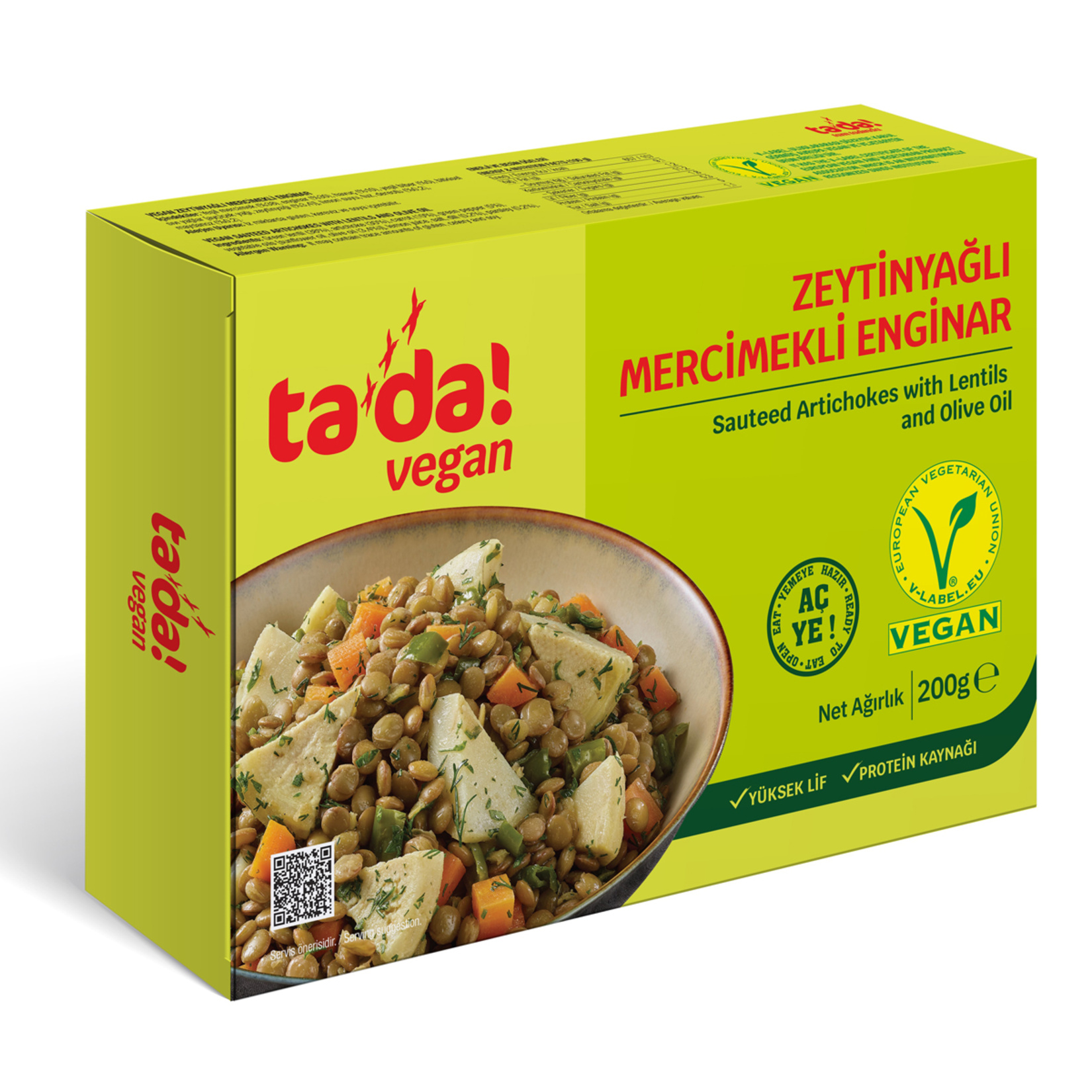 Tada Zeytinyağlı Mercimekli Enginar 200 G