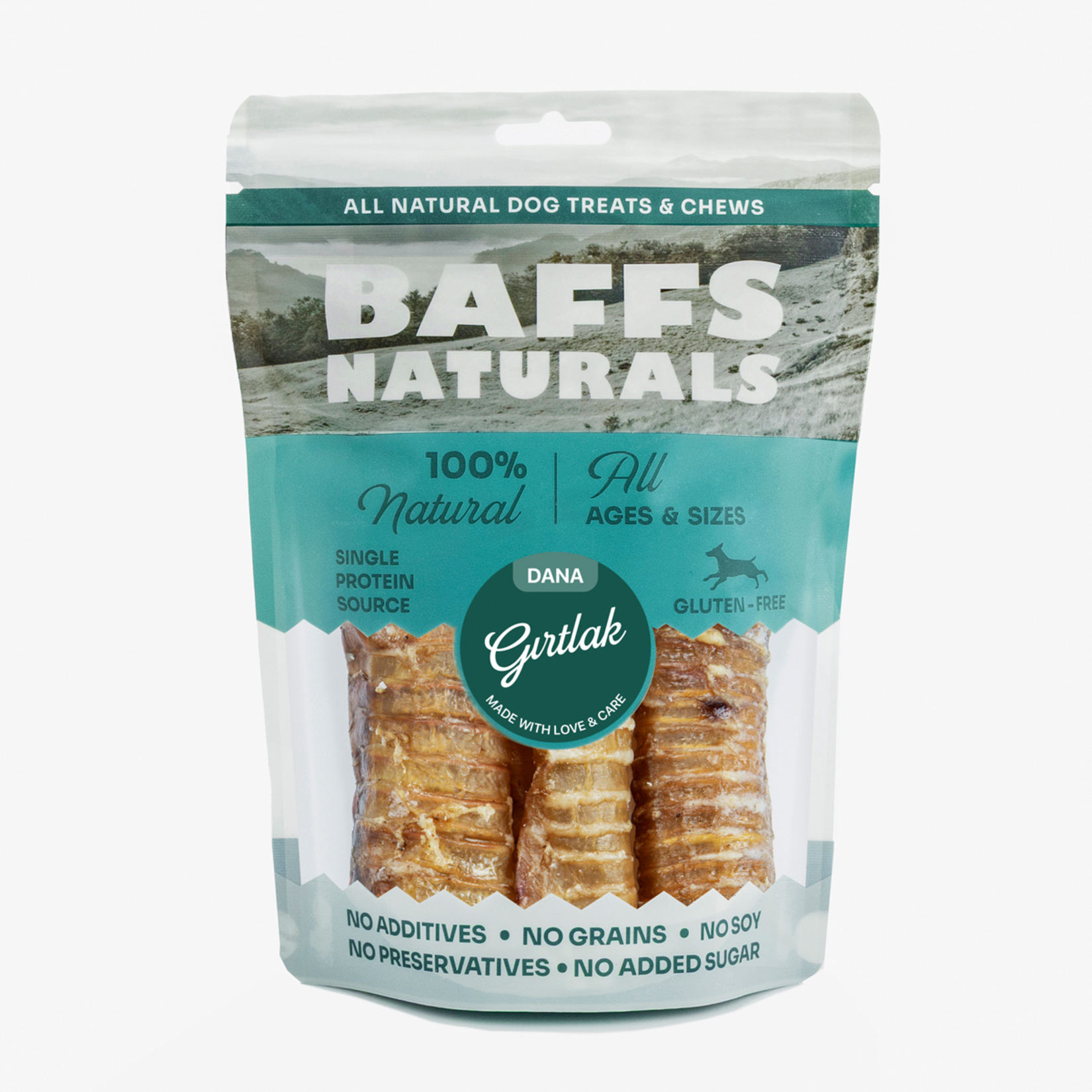 Baffs Naturals Dana Gırtlak Çiğnemelik Köpek Ödül Maması 100 g