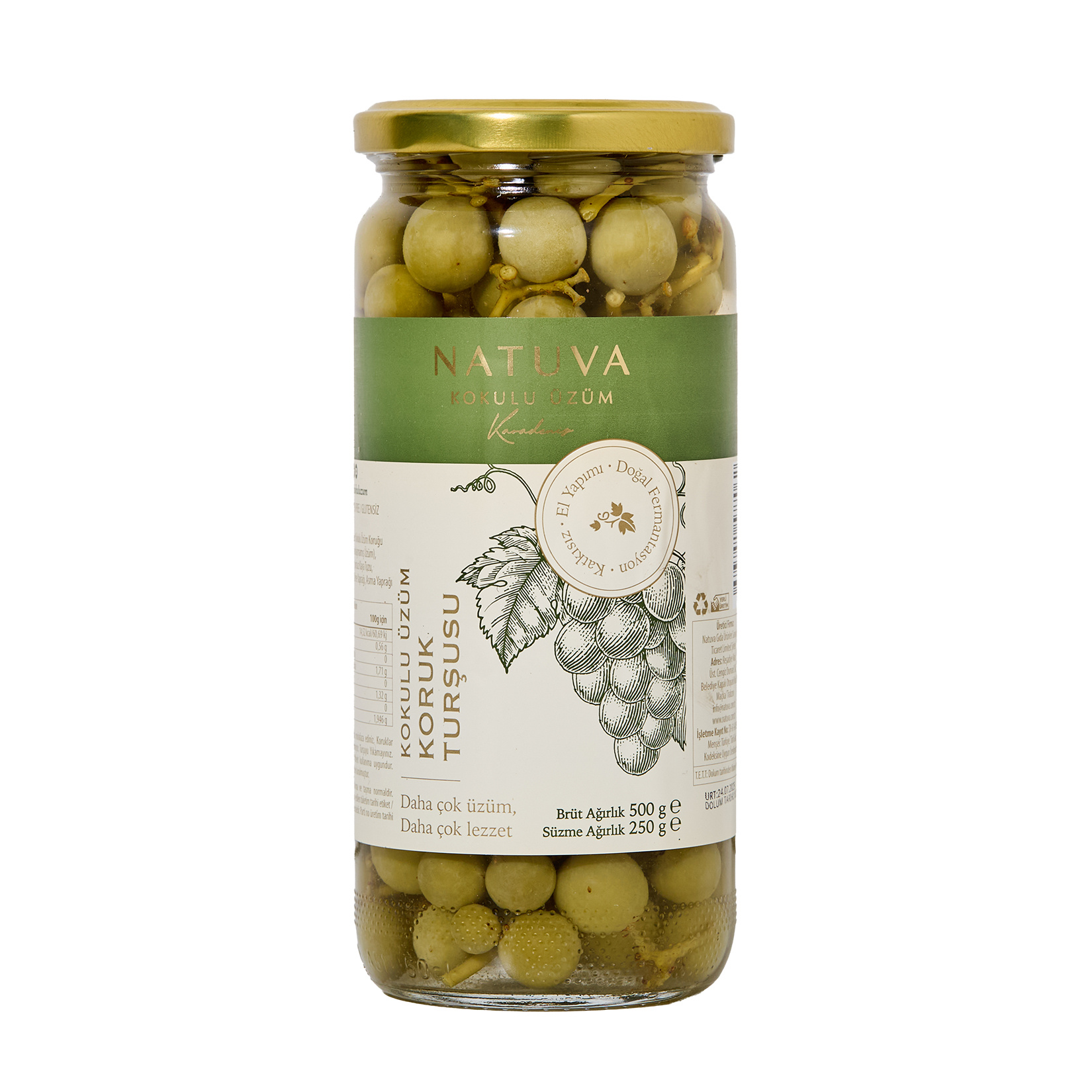 Natuva Kokulu Üzüm Koruk Turşusu 500 G