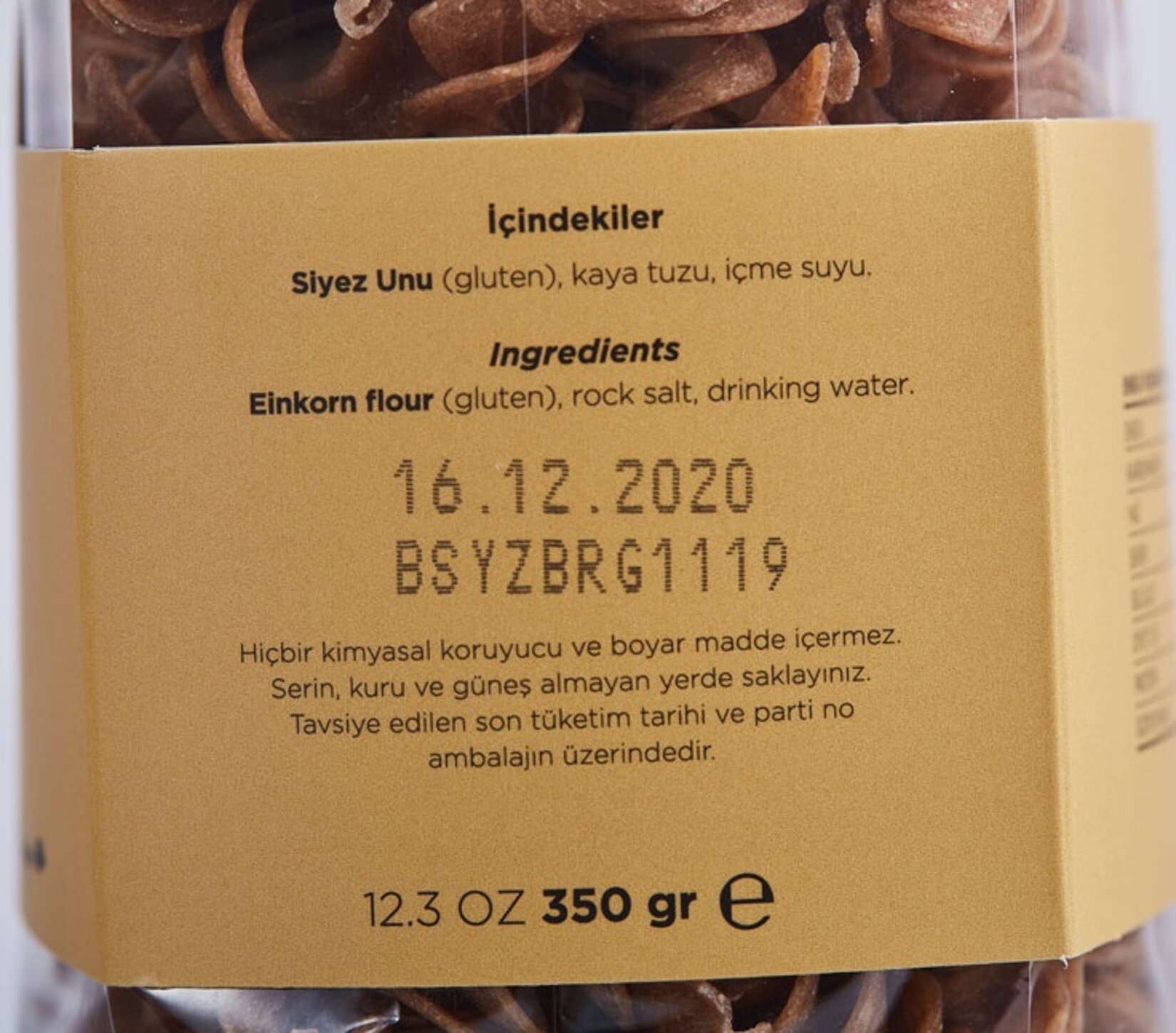 Bonatelli Vegan Siyez Burgu Makarna 350 G.