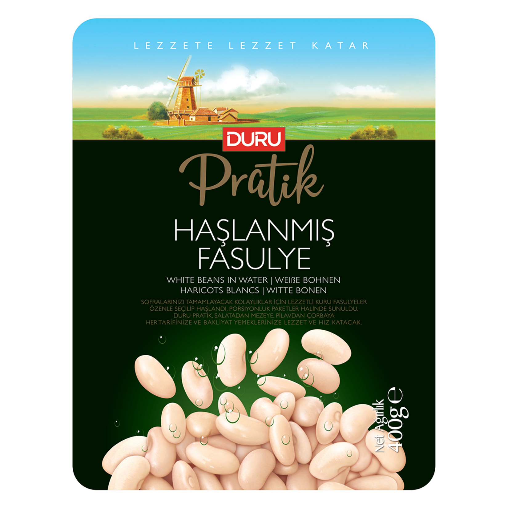 Duru Haşlanmış Fasulye 400 G