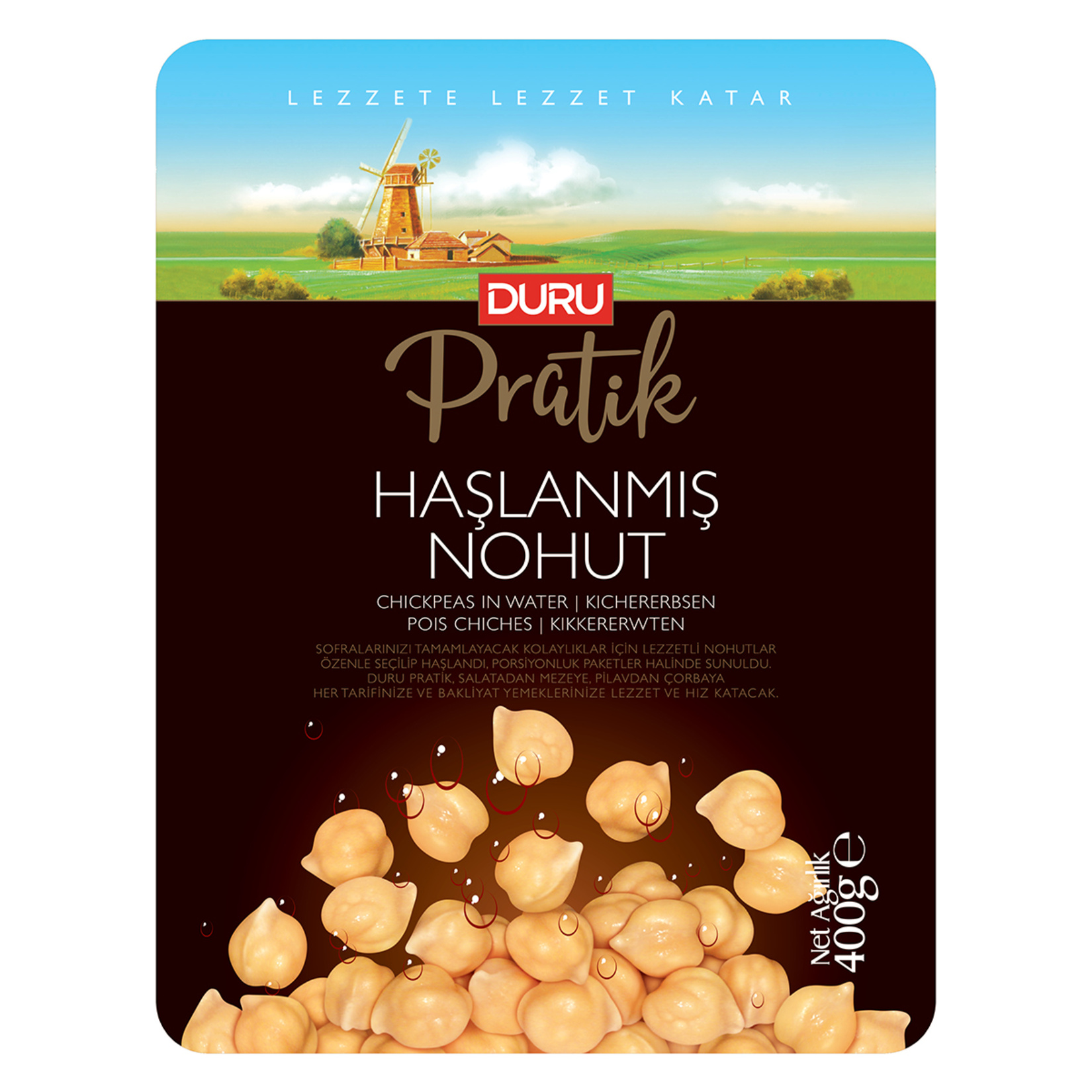 Duru Haşlanmış Nohut 400 G