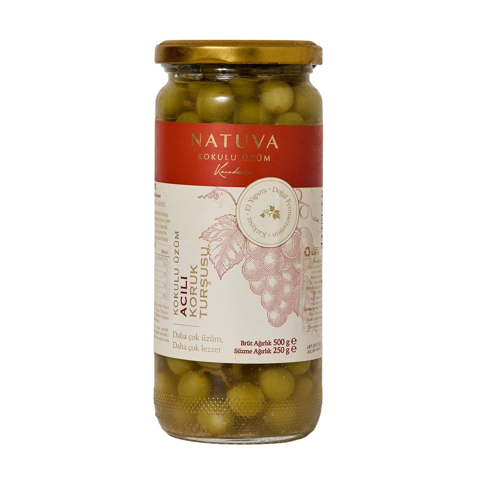 Natuva Acılı Koruk Turşusu 500 G