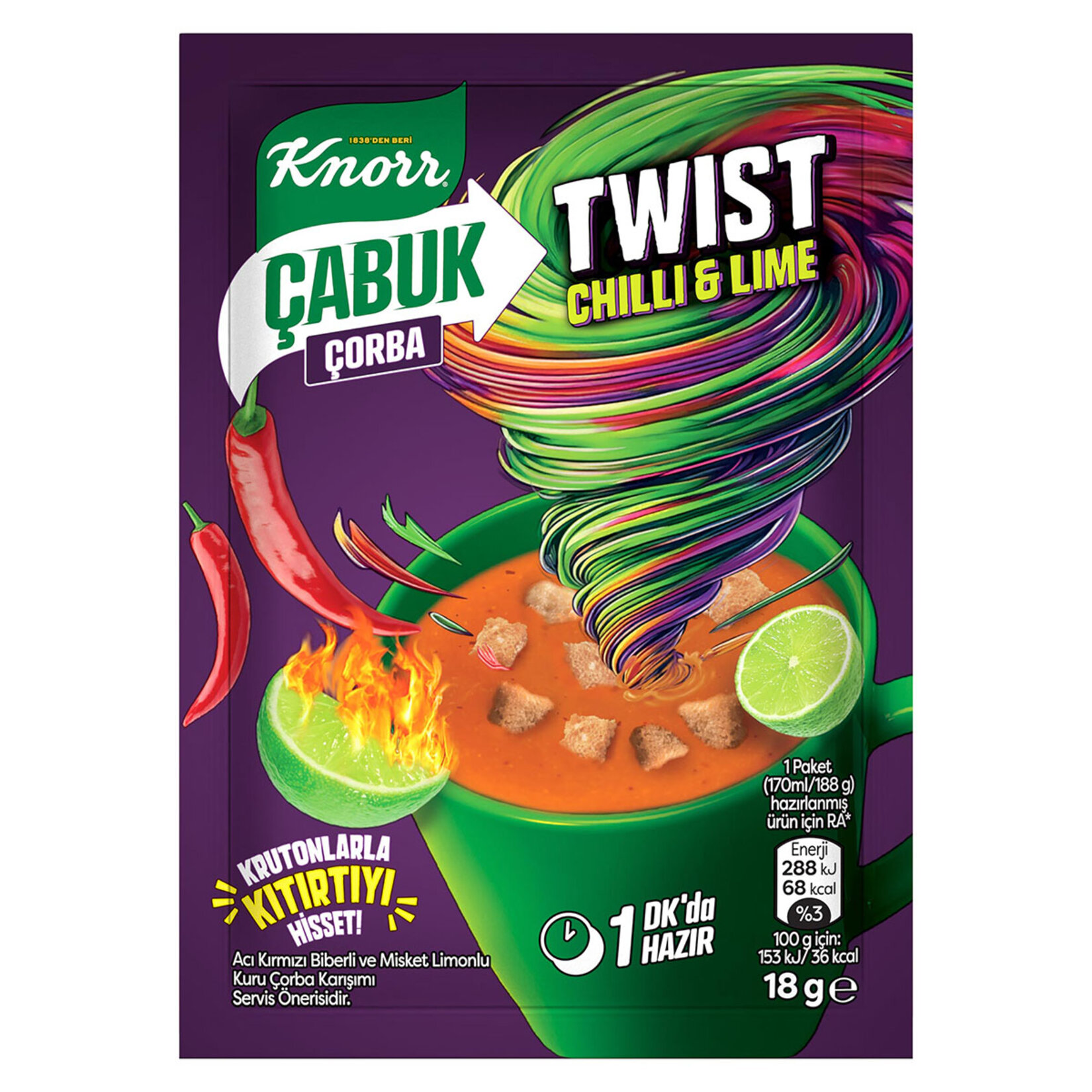 Knorr Çabuk Çorba Twist Chilli Lime 18 G