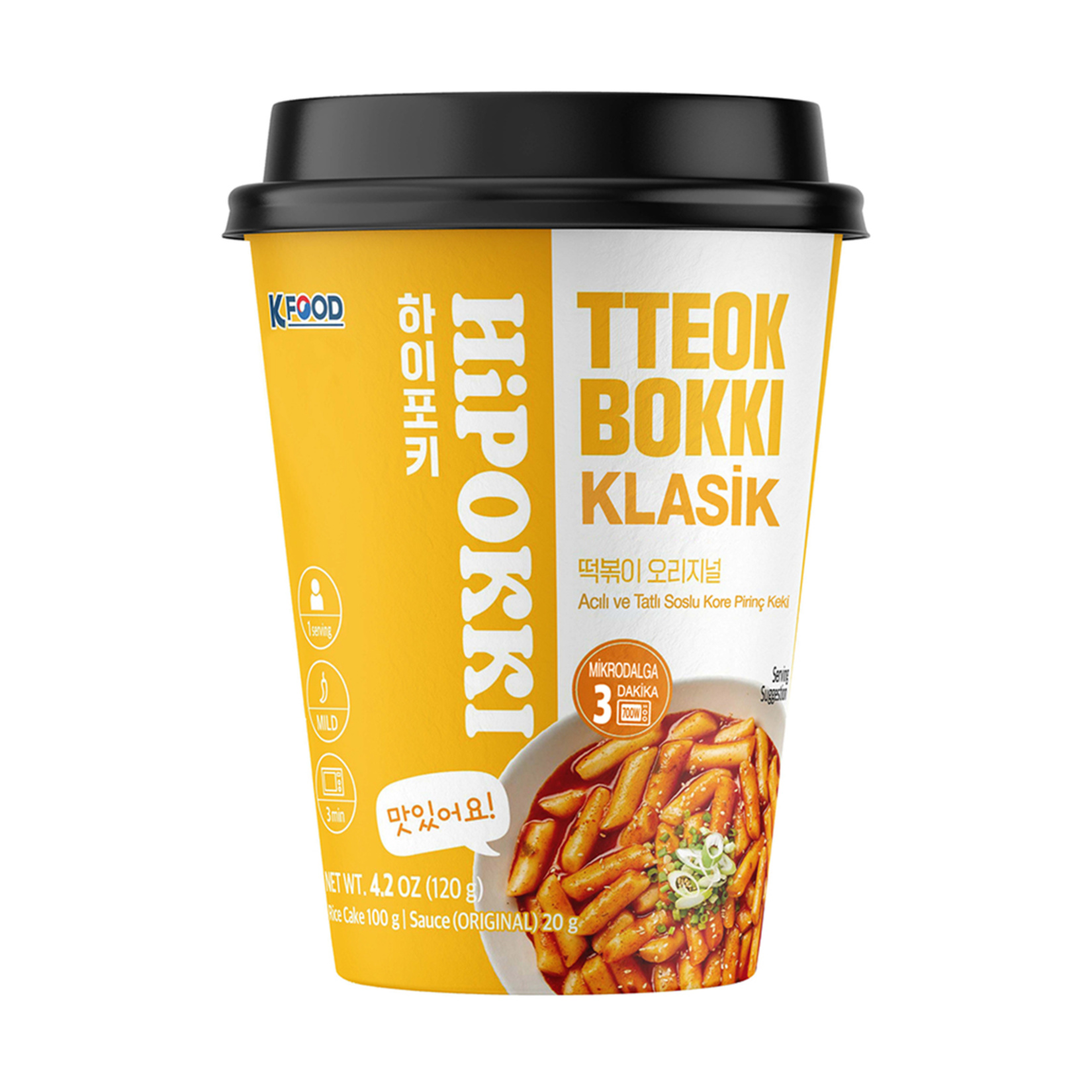 Hipokki Tteokbokki Klasik Soslu Kore Pirinç Keki 120 G