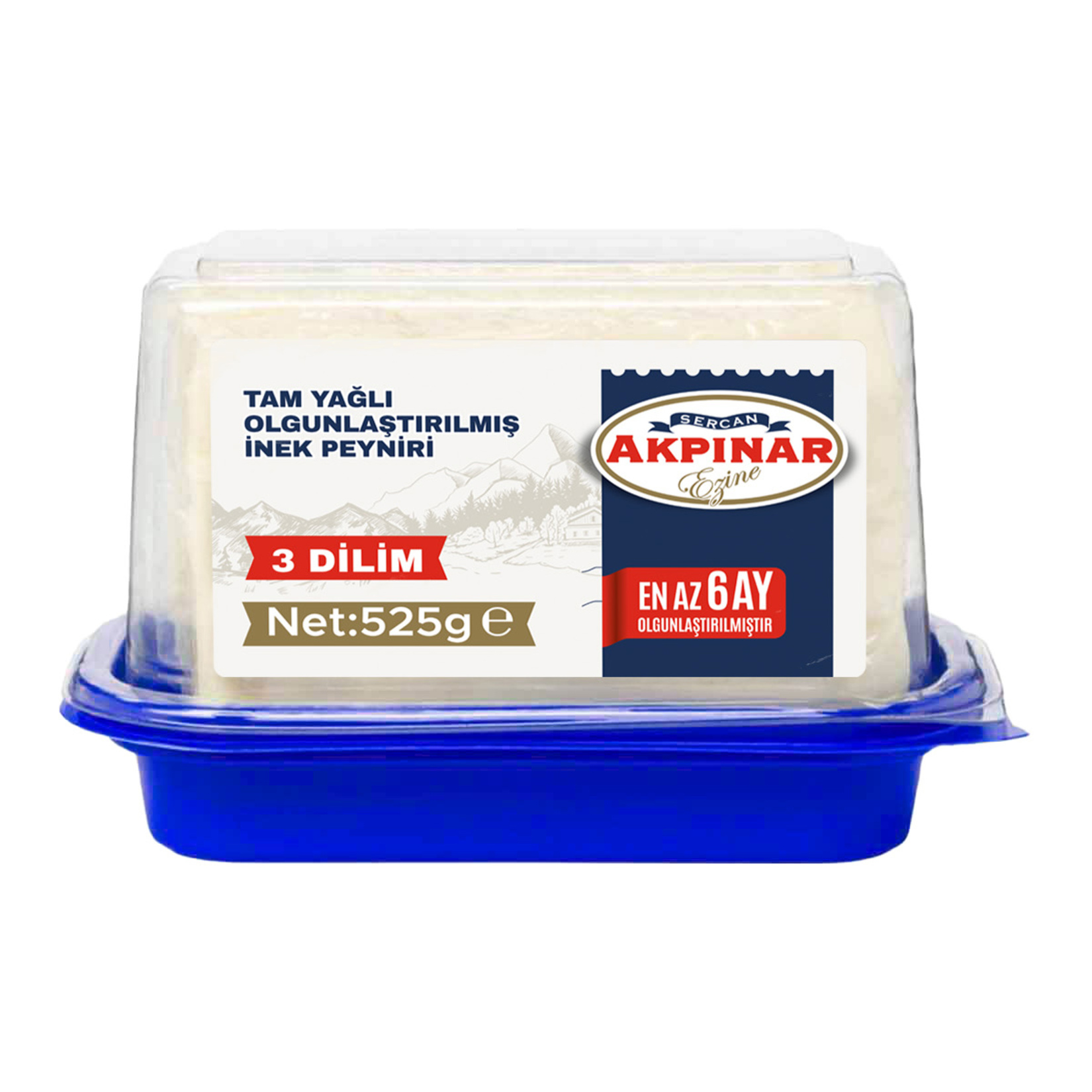 Akpınar Tam Yağlı Olgunlaştırılmış İnek Peyniri 525 G