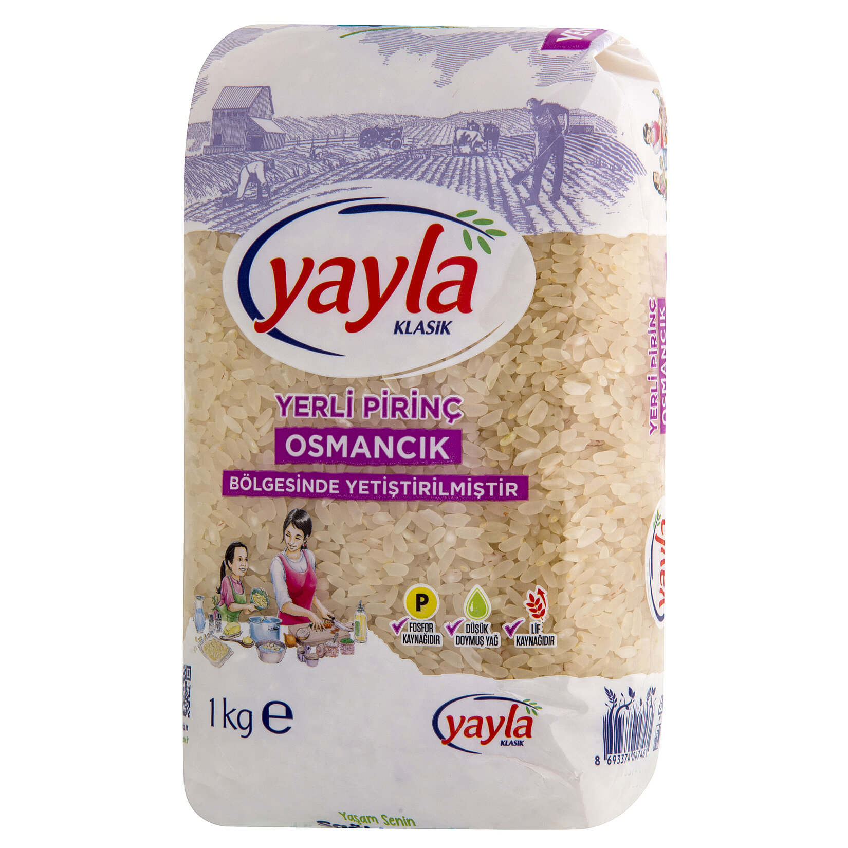 Yayla Yerli Pirinç 1 Kg Osmancık Bölgesi Mahsulü
