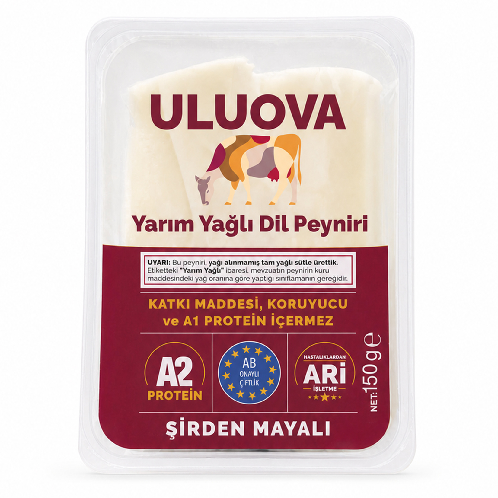 Uluova Yarım Yağlı Dil Peyniri 150 G