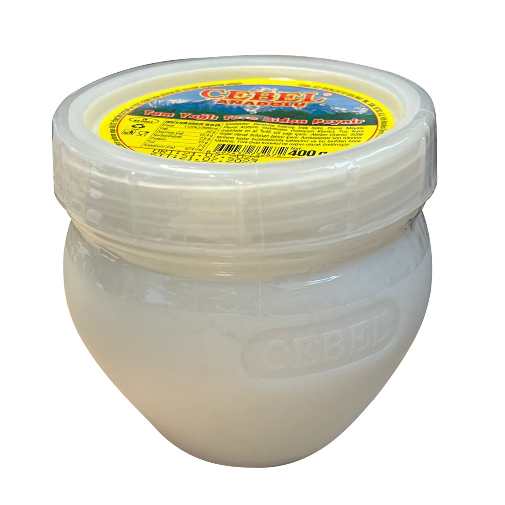 Cebel Taze Peyniri Sade (Bidon) 400 G