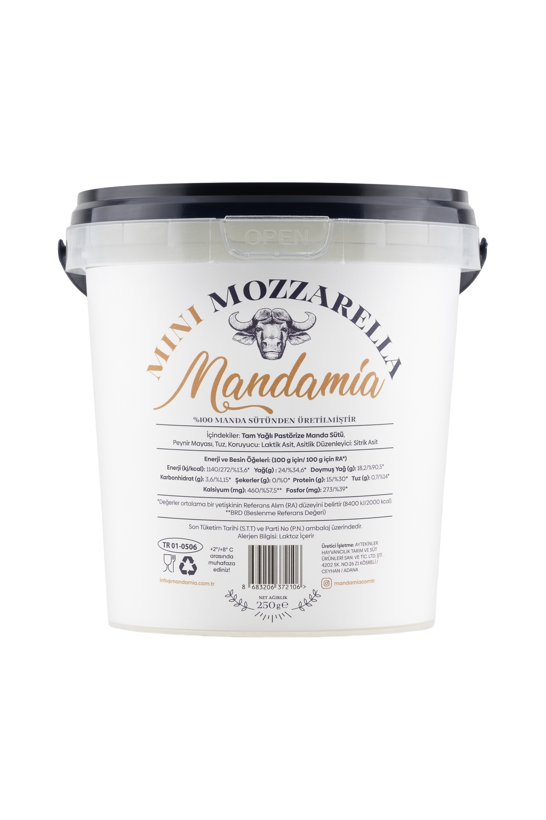 Mandamia %100 Manda Mini Mozzarella 250 G