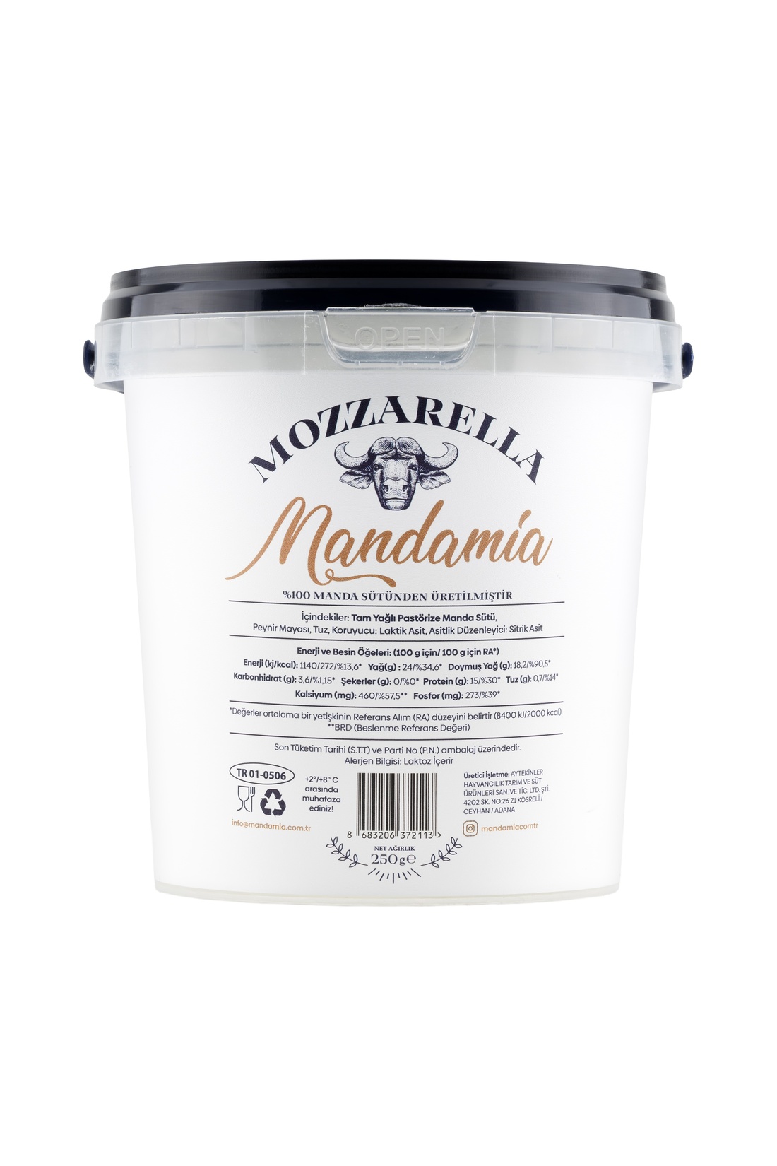 Mandamia %100 Manda Mozzarella Peyniri 250 G