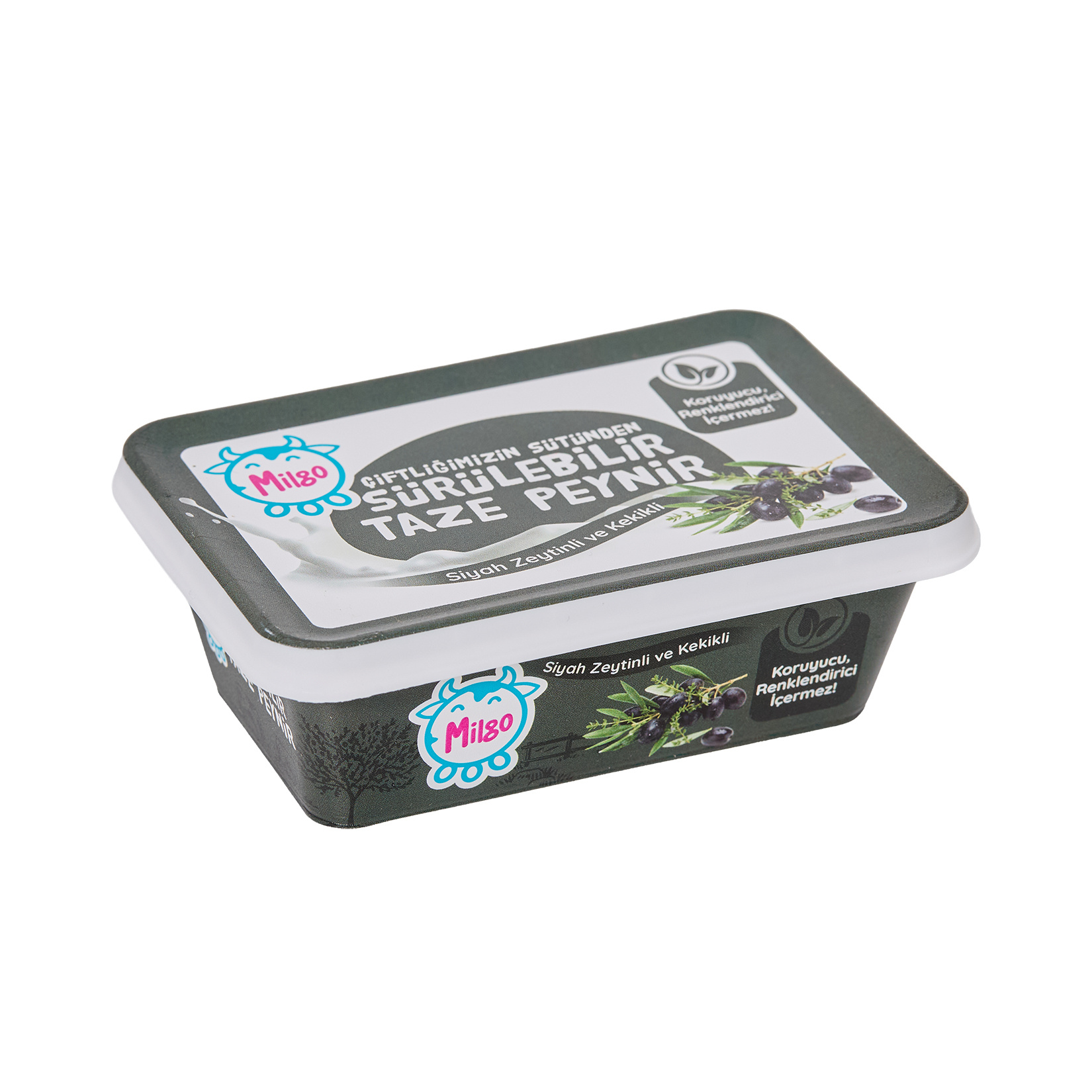 Milgo Siyah Zeytinli & Kekikli Sürülebilir Taze Peynir 180 G