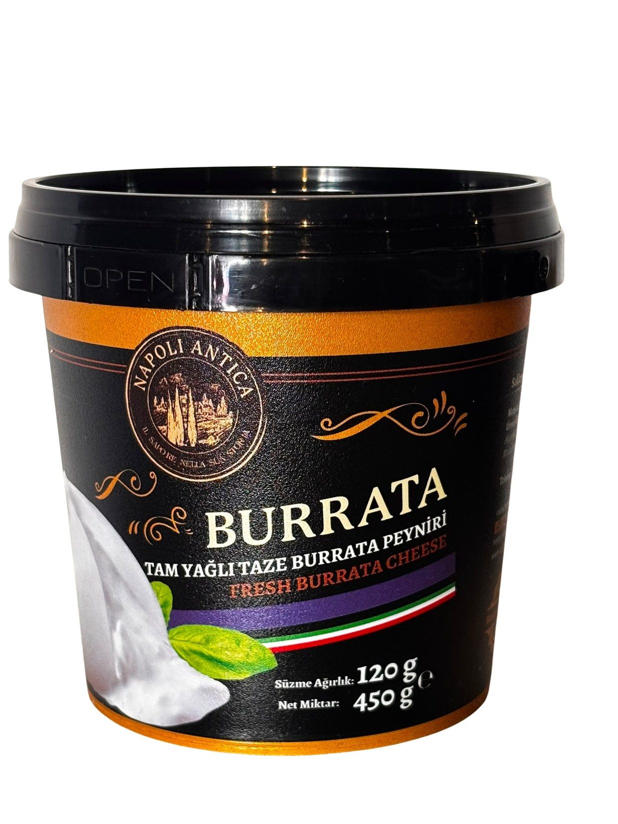 Napoli Antica Tam Yağlı Taze Burrata Peyniri 450 G