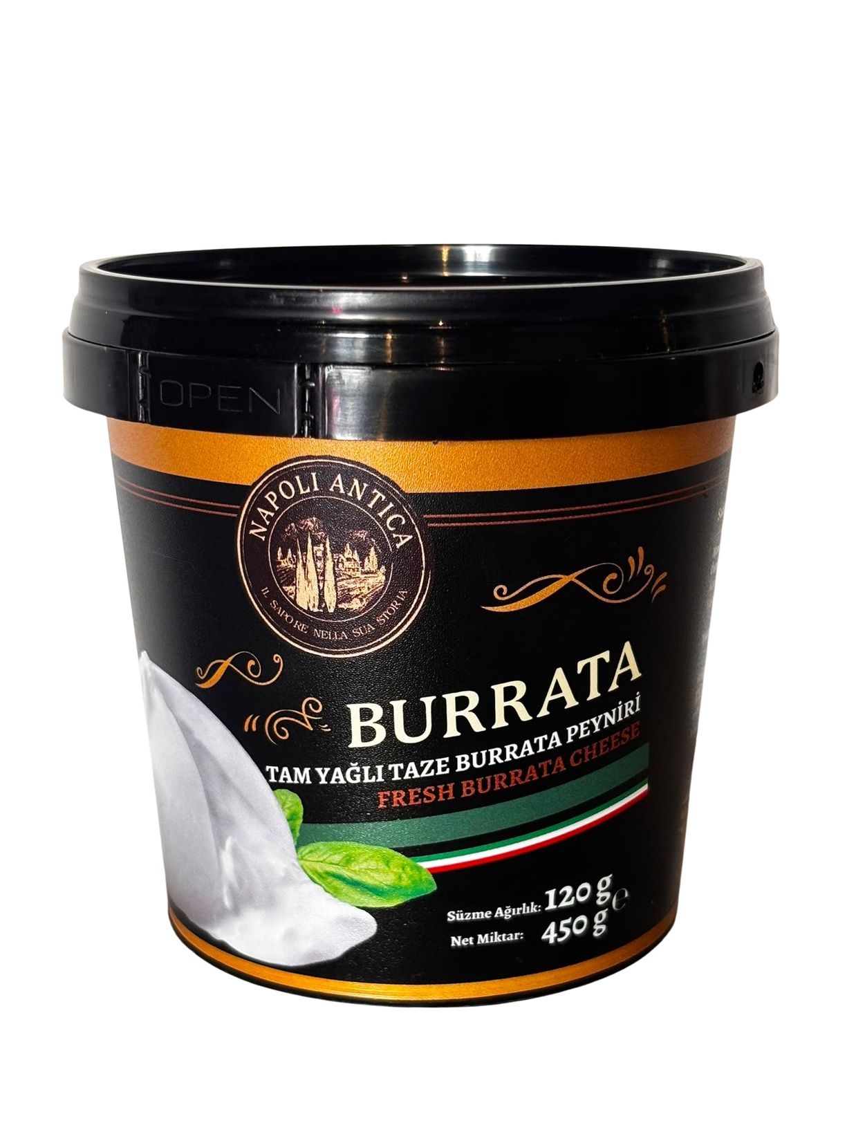 Napoli Antica Tam Yağlı Taze Burrata Peyniri 450 G